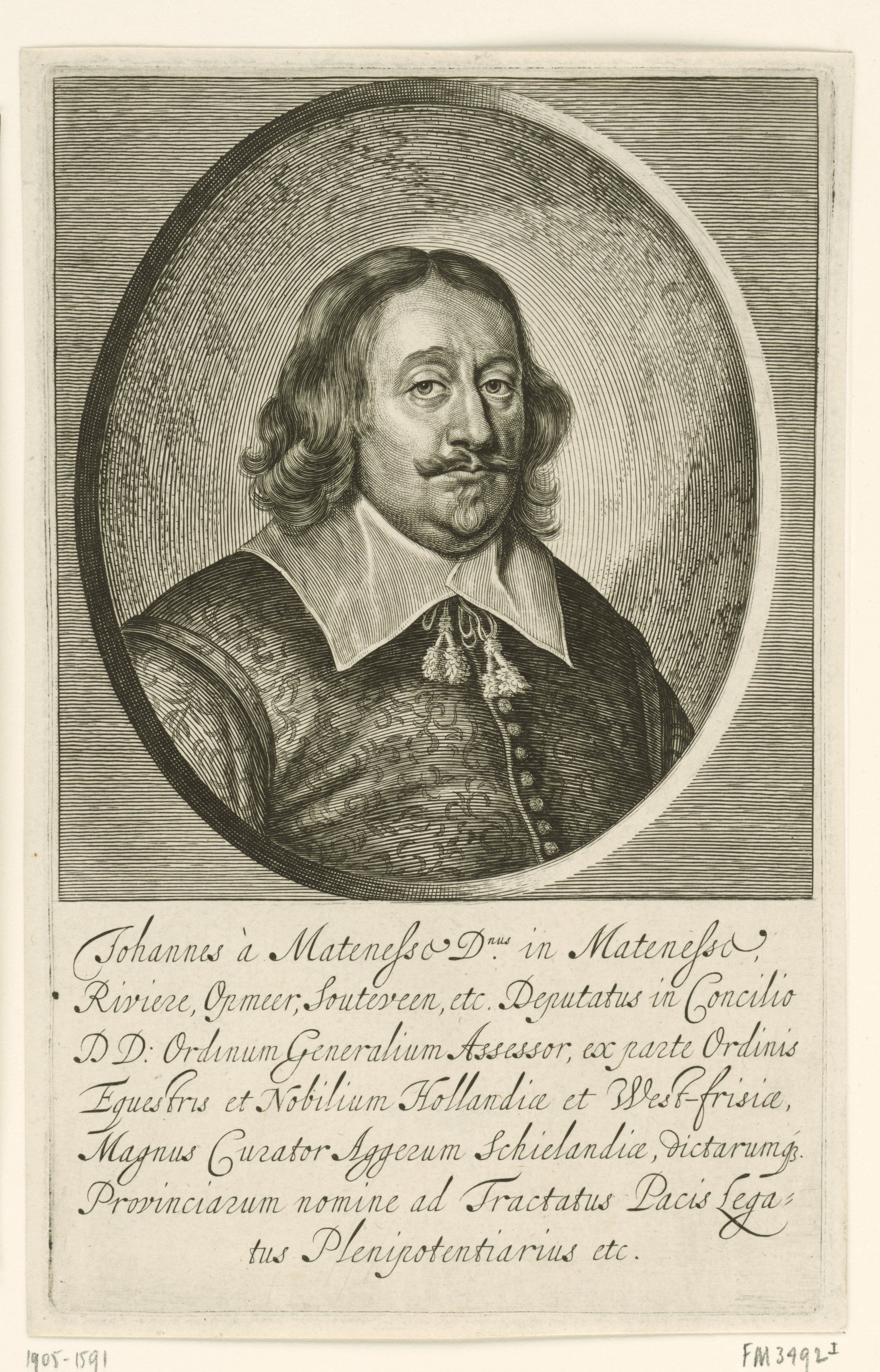 Portret Johan van Mathenesse