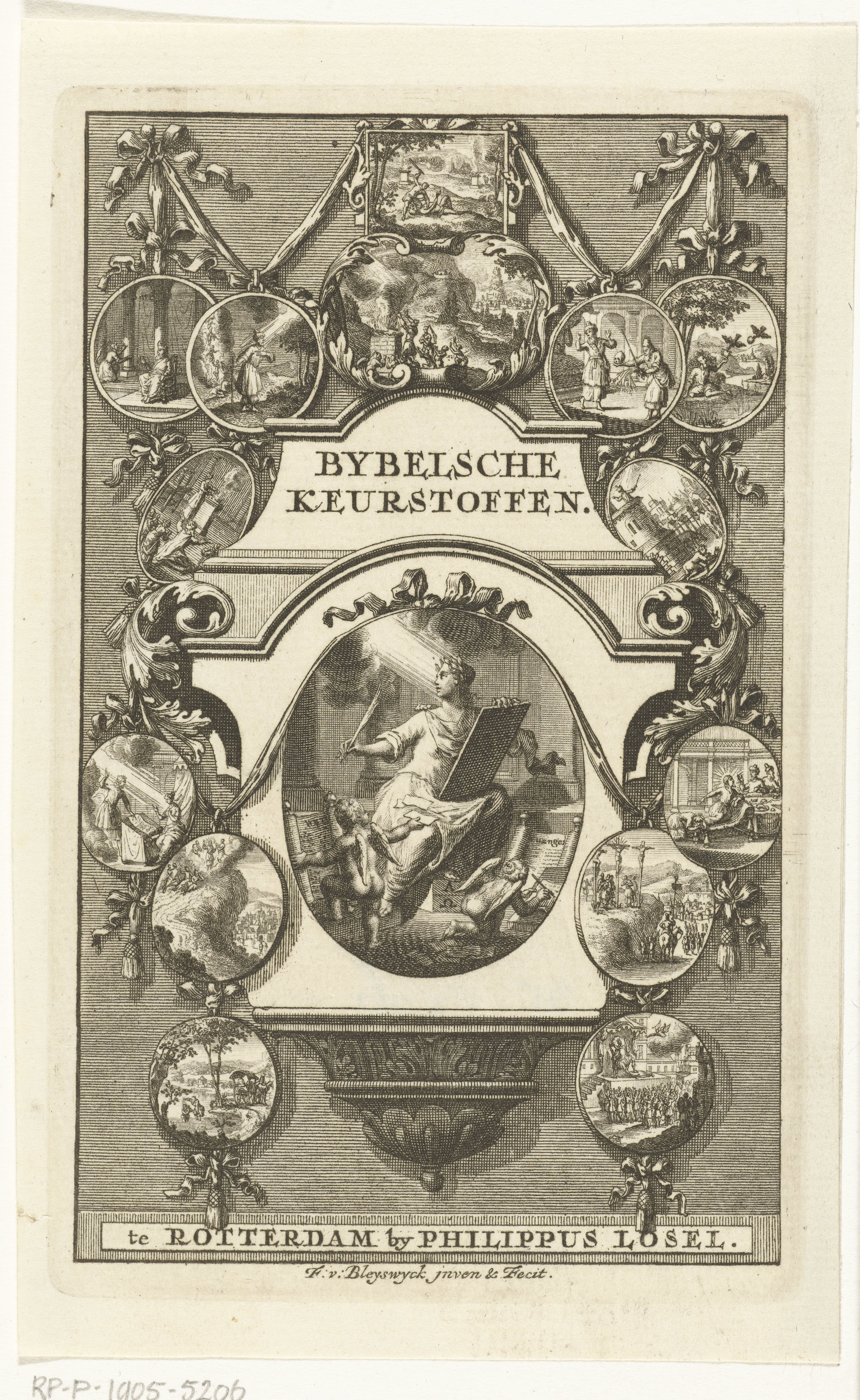 Allegorie met bijbelse scènes