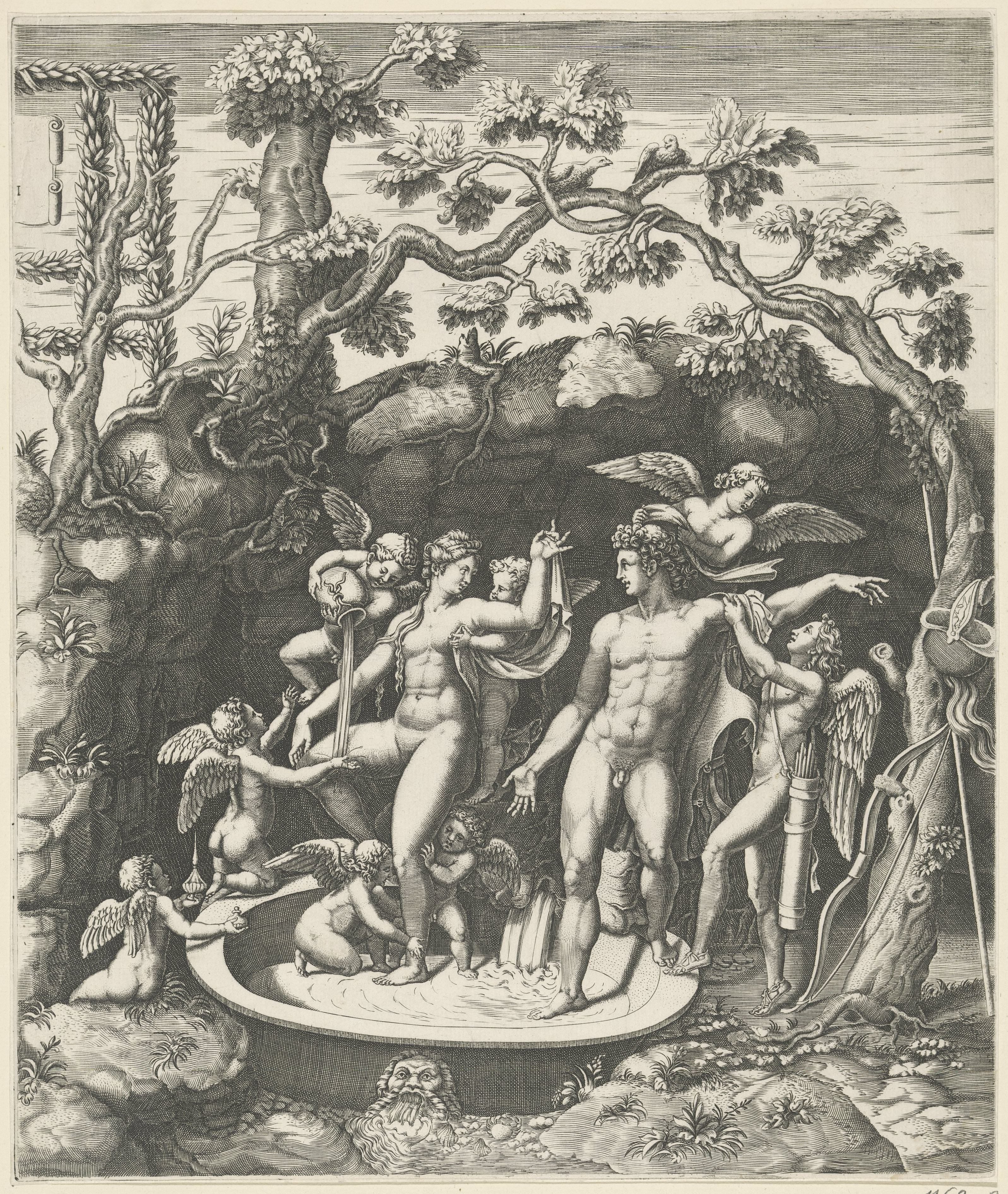 Huwelijksfeest van Amor en Psyche (rechter deel)