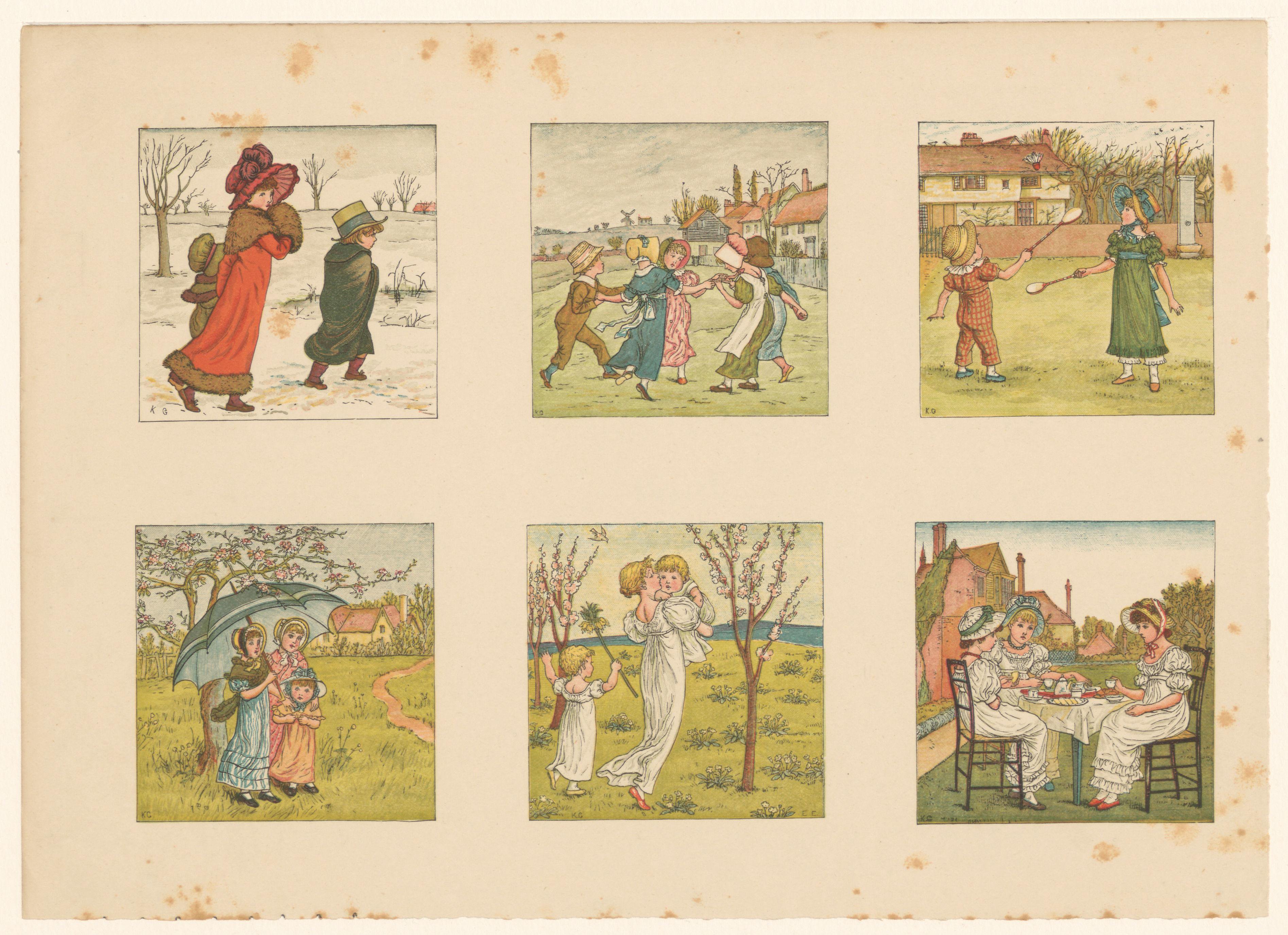 Zes voorstellingen van kinderen