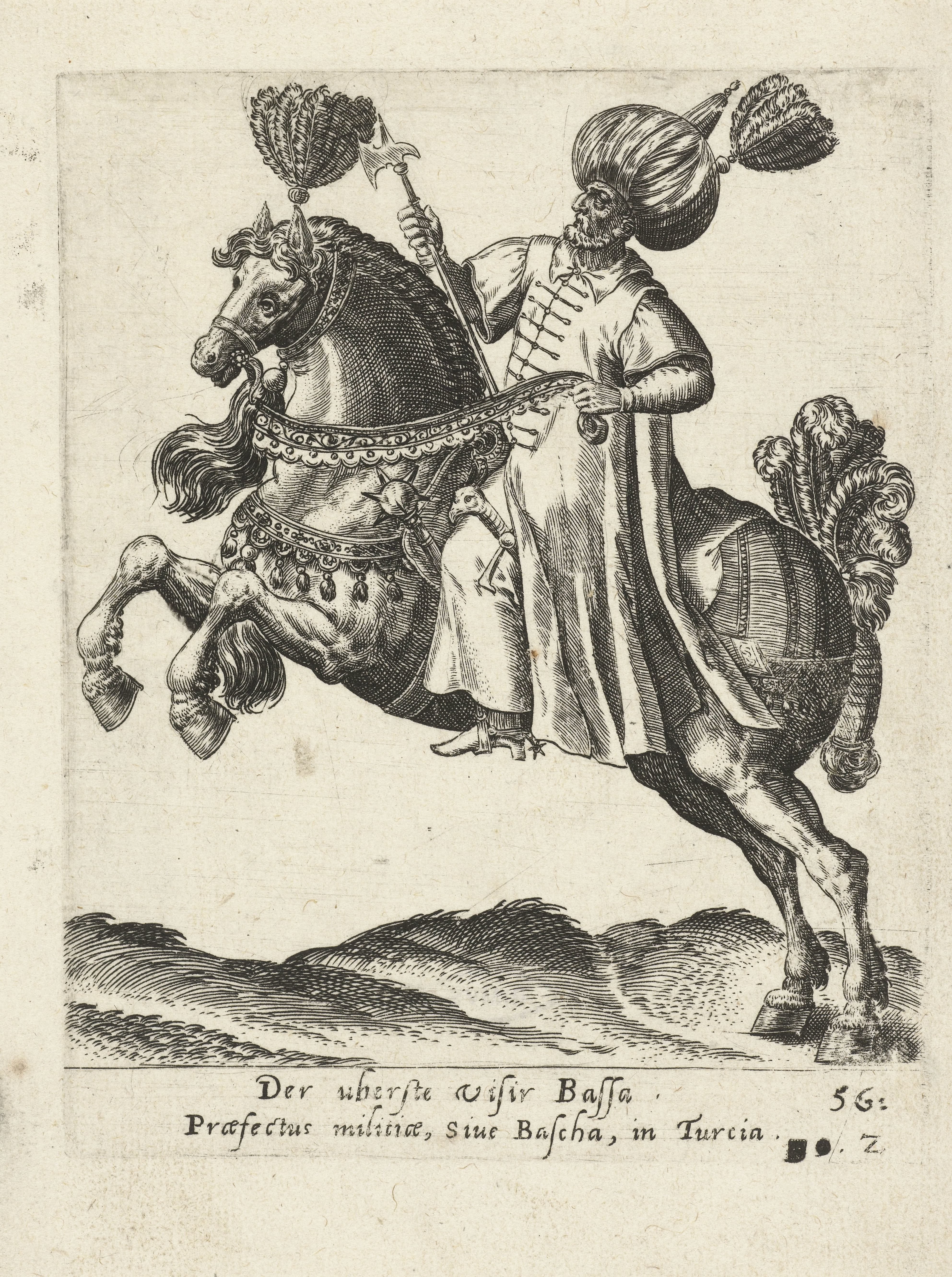 Groot-vizier Ibrahim Pasha te paard