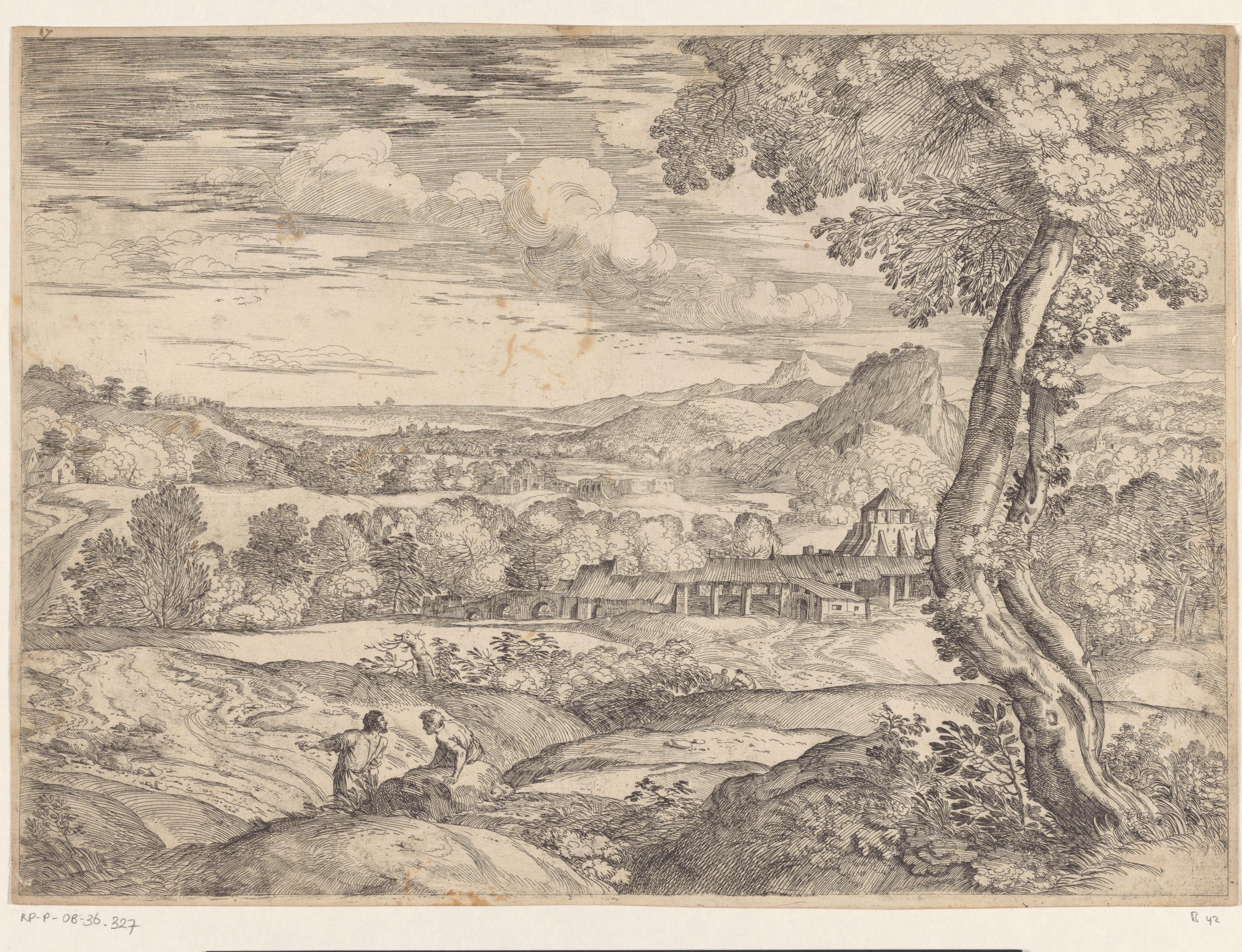 Landschap met een steenfabriek