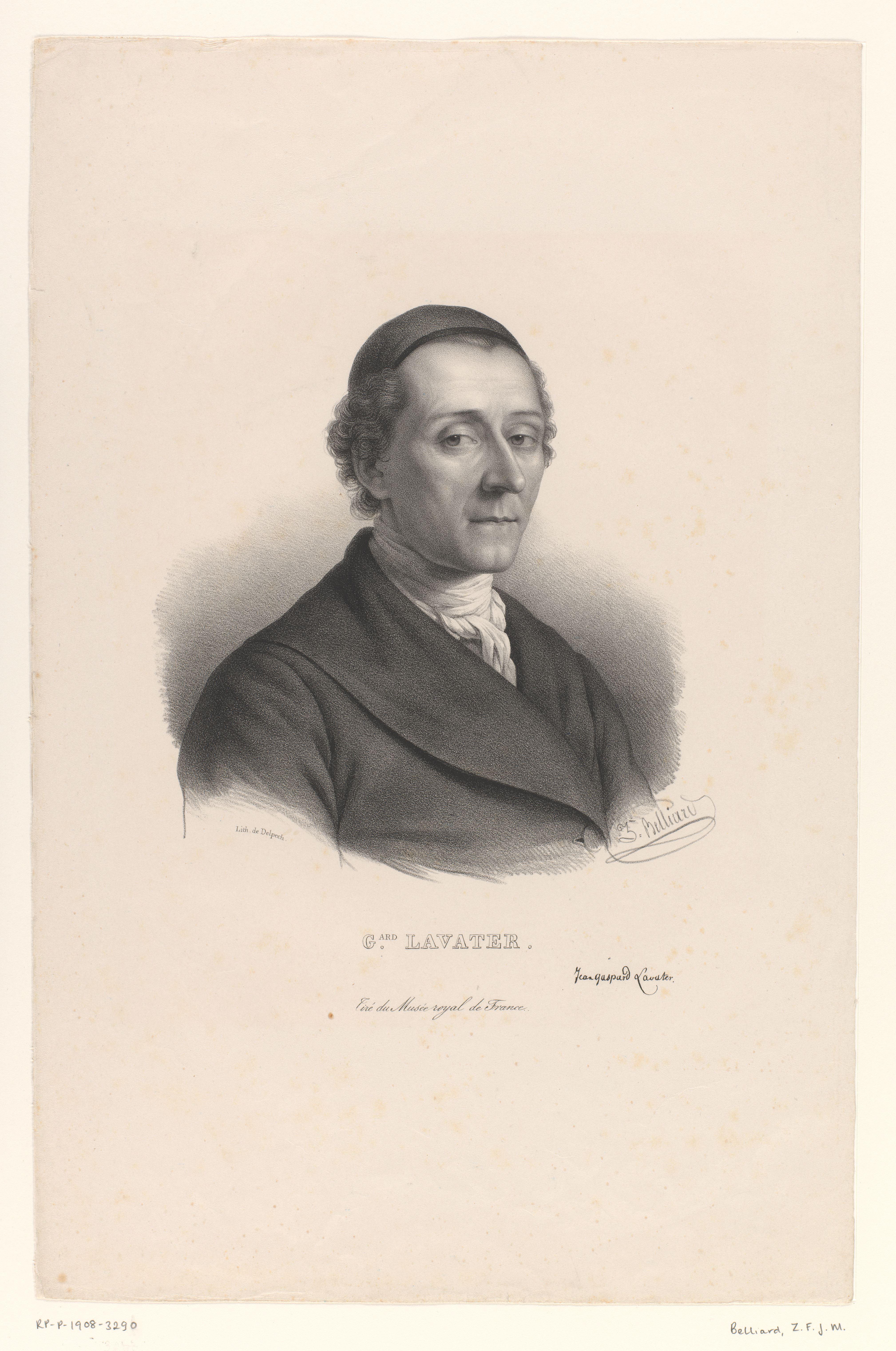 Portret van de theoloog en schrijver Johann Caspar Lavater