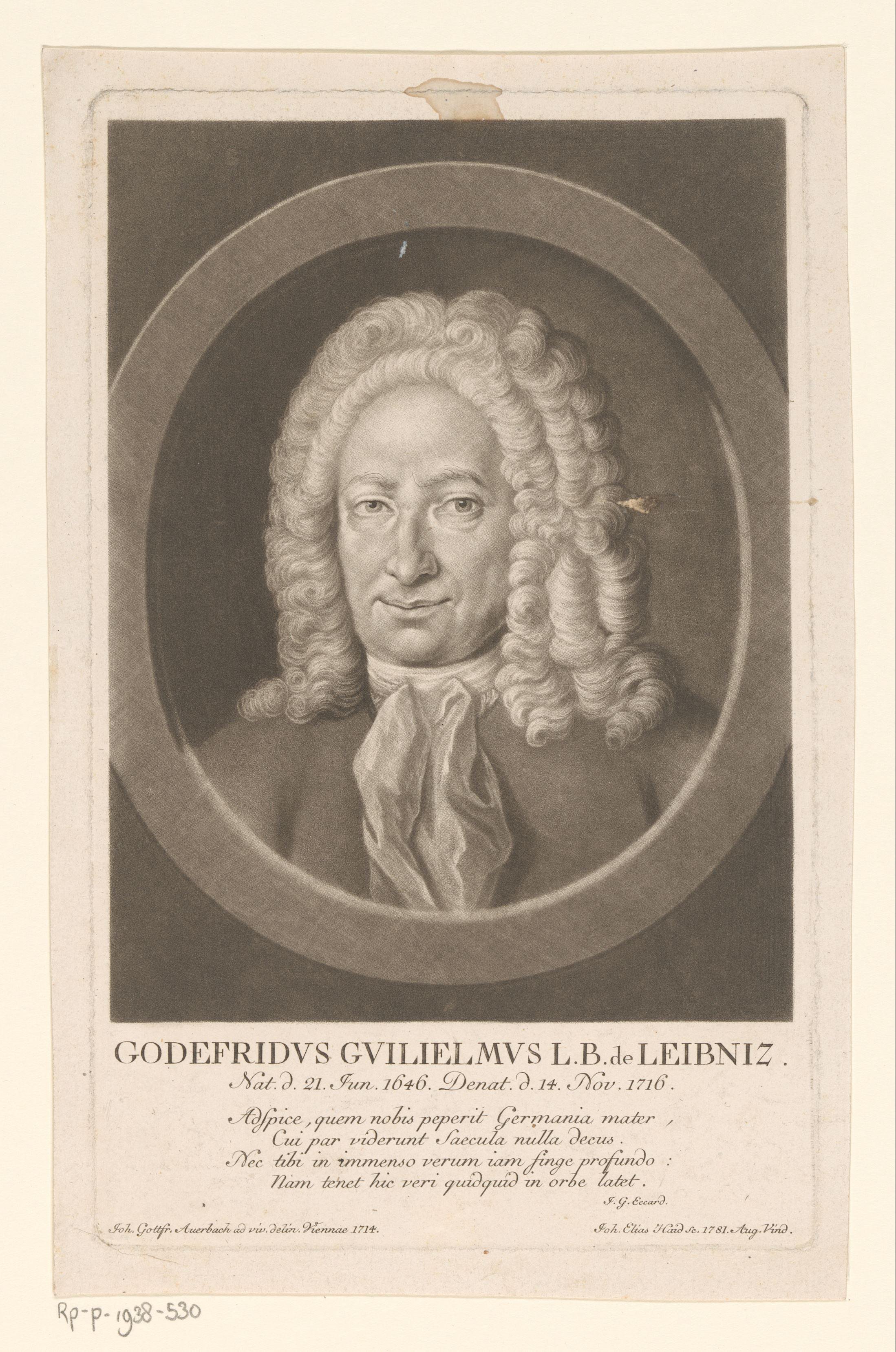 Portret van Gottfried Wilhelm Leibniz