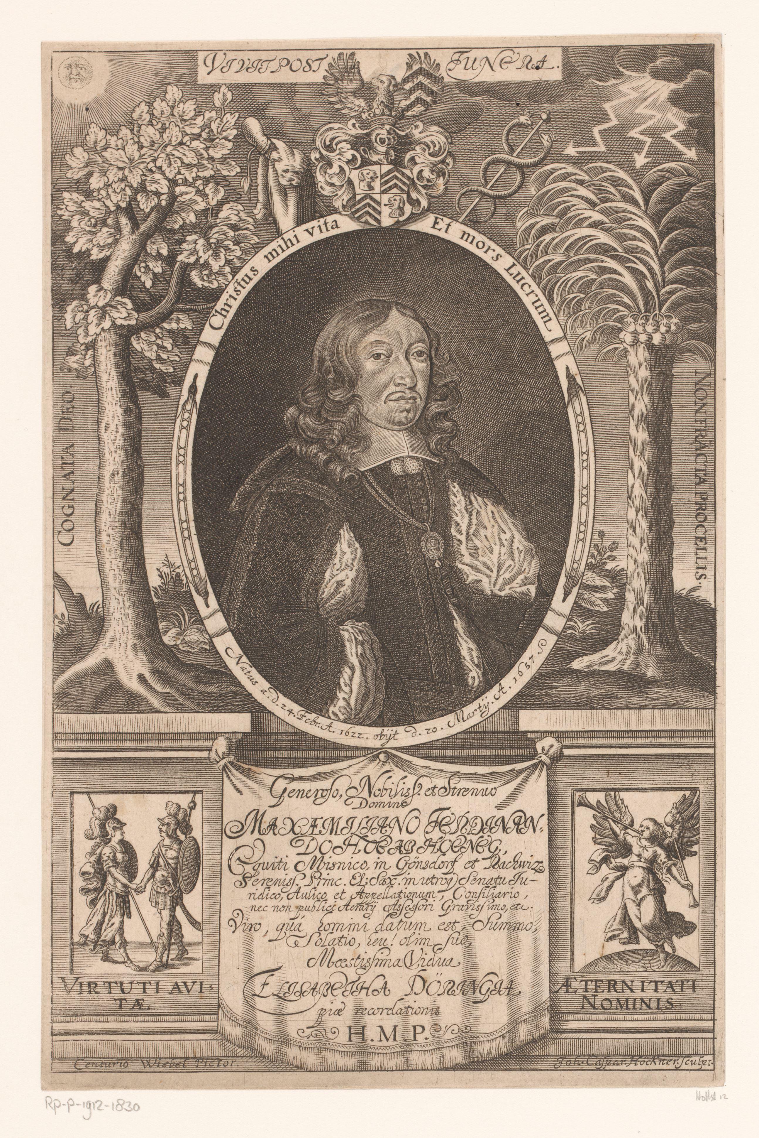 Portret van Maximilian Ferdinand Hoë von Hoënegg