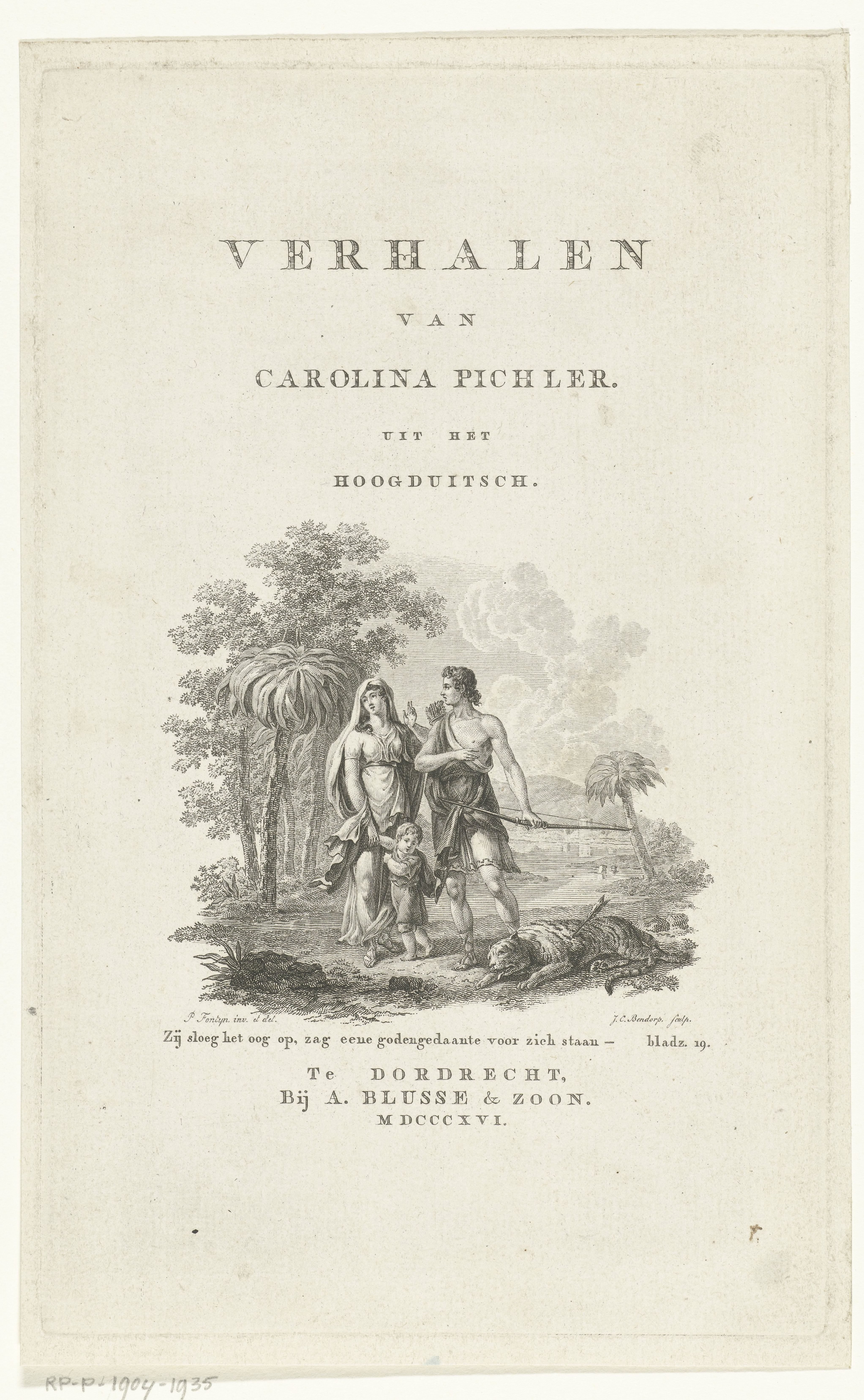 Titelpagina voor: Carolina Pichler, Verhalen, 1816