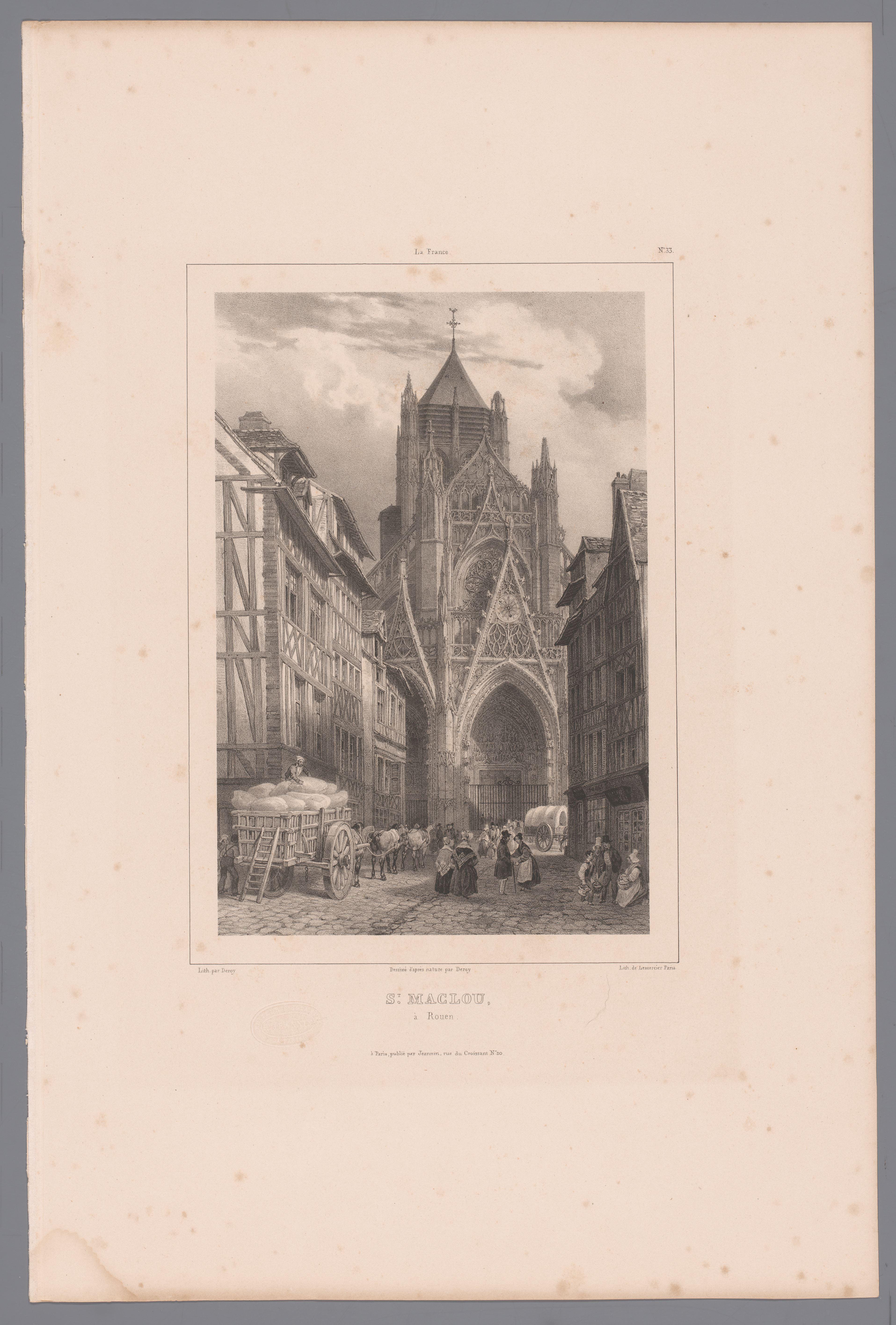 Zicht op de kerk van Saint-Maclou in Rouen