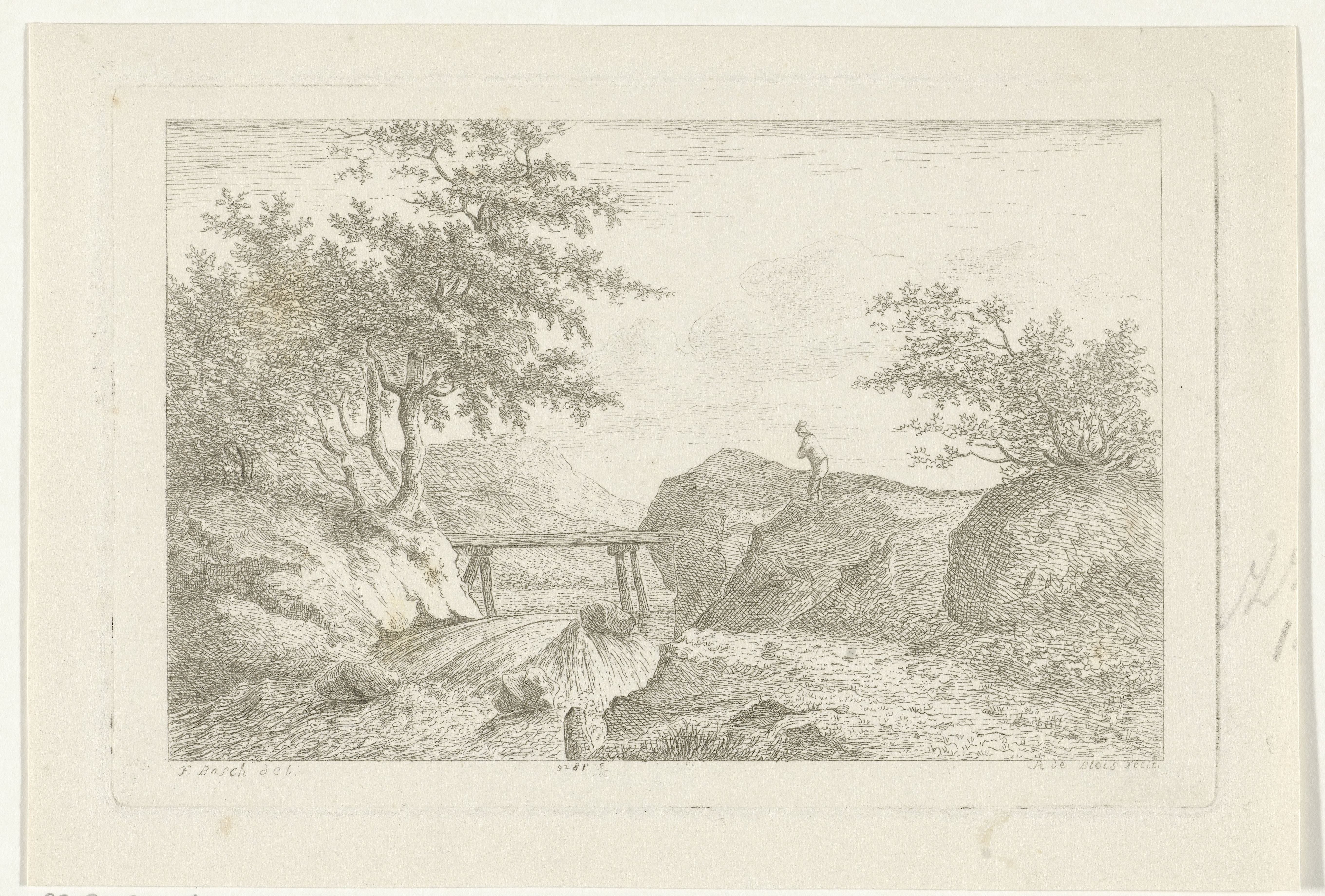 Brug bij een waterval