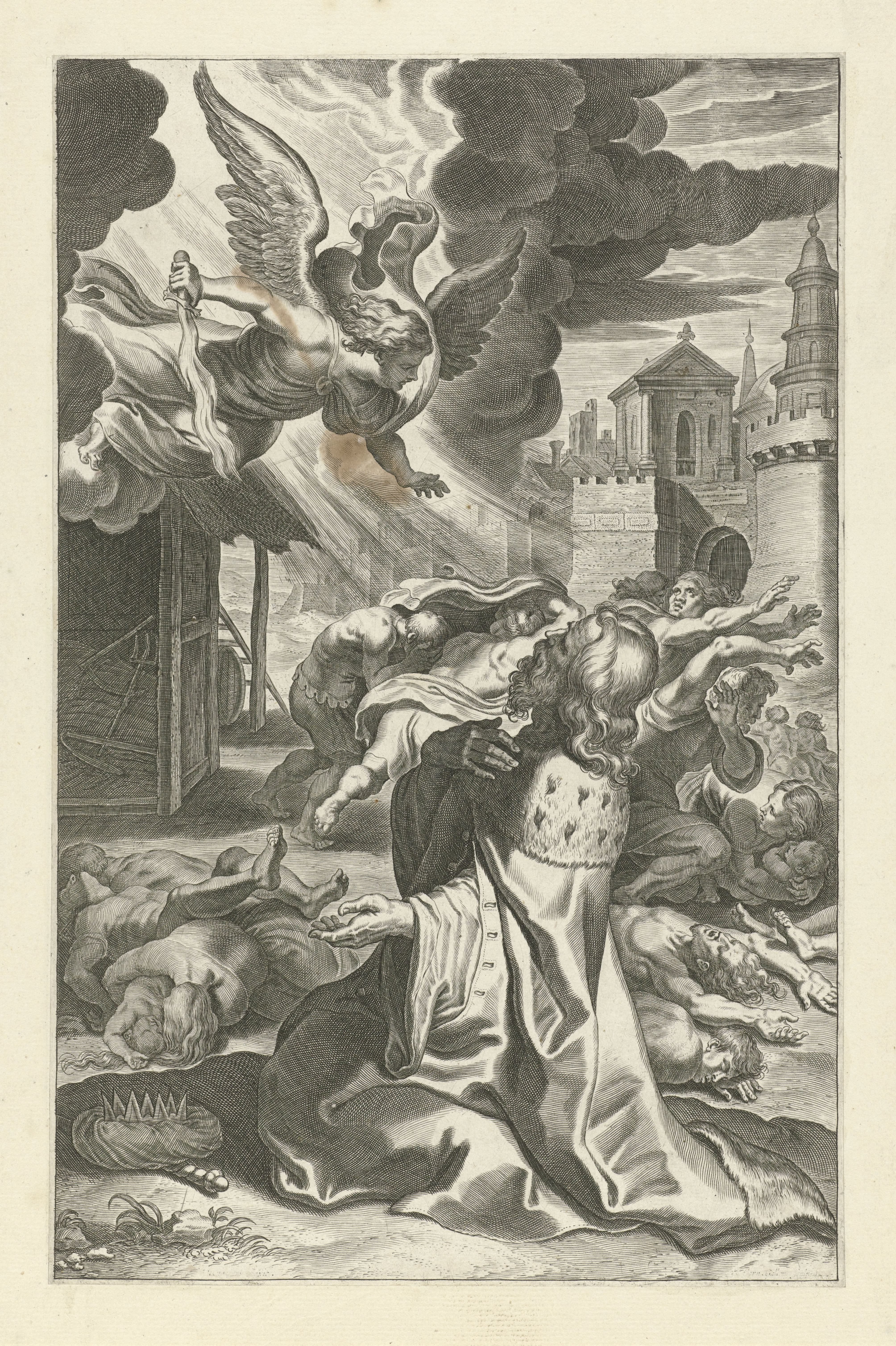 David ziet de engel des doods
