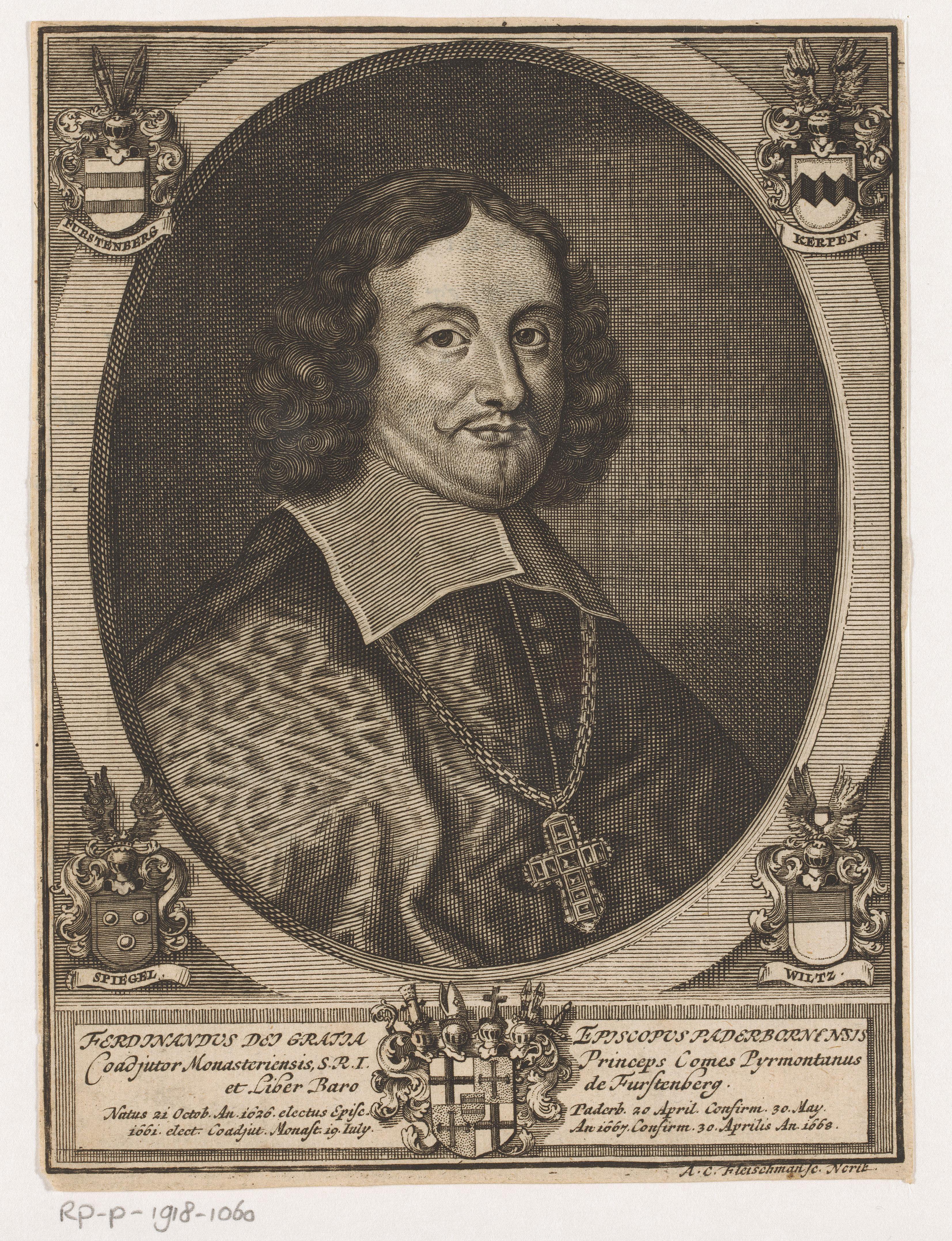 Portret van Ferdinand von Fürstenberg