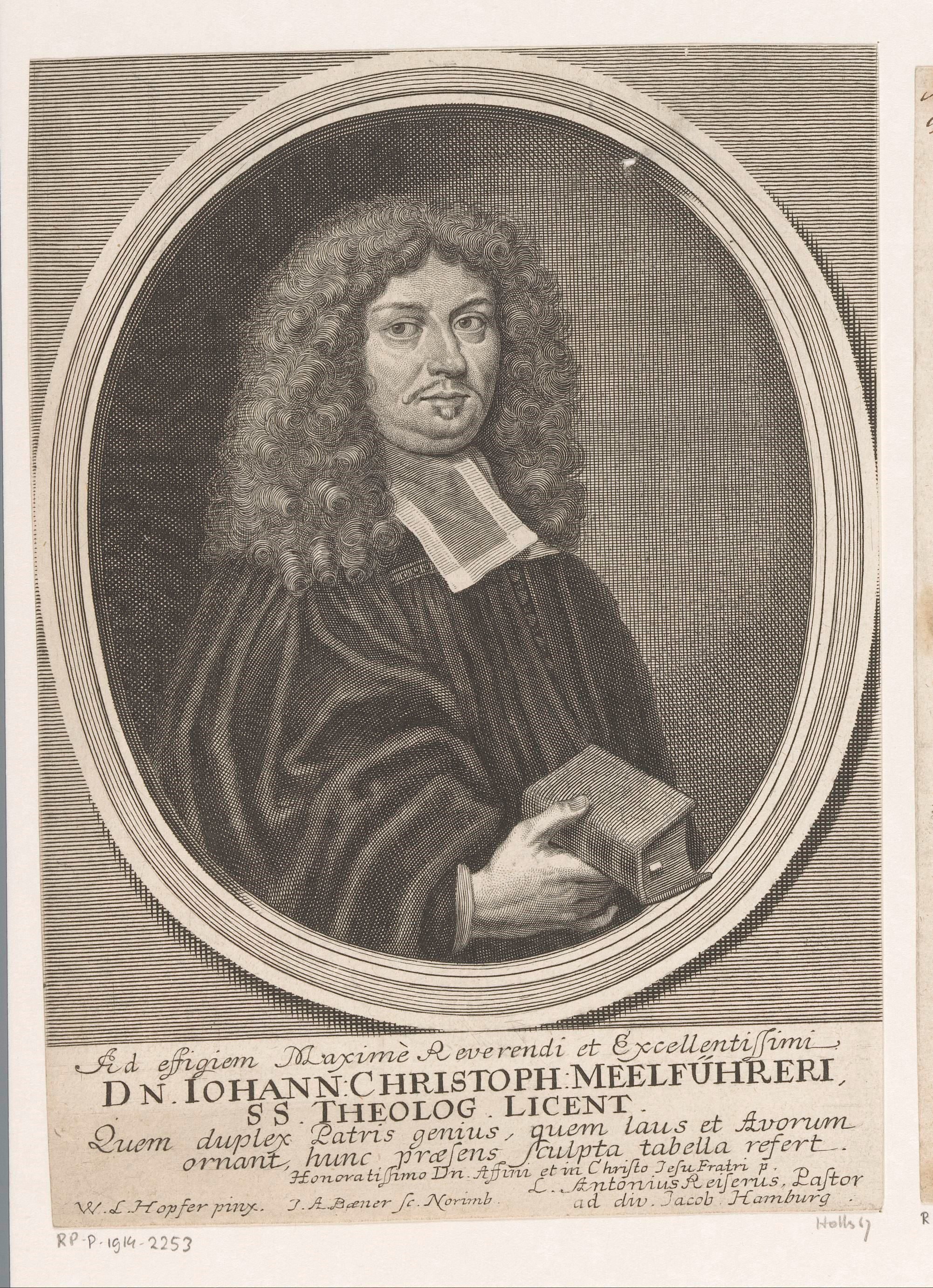 Portret van Johann Christoph Meelführer