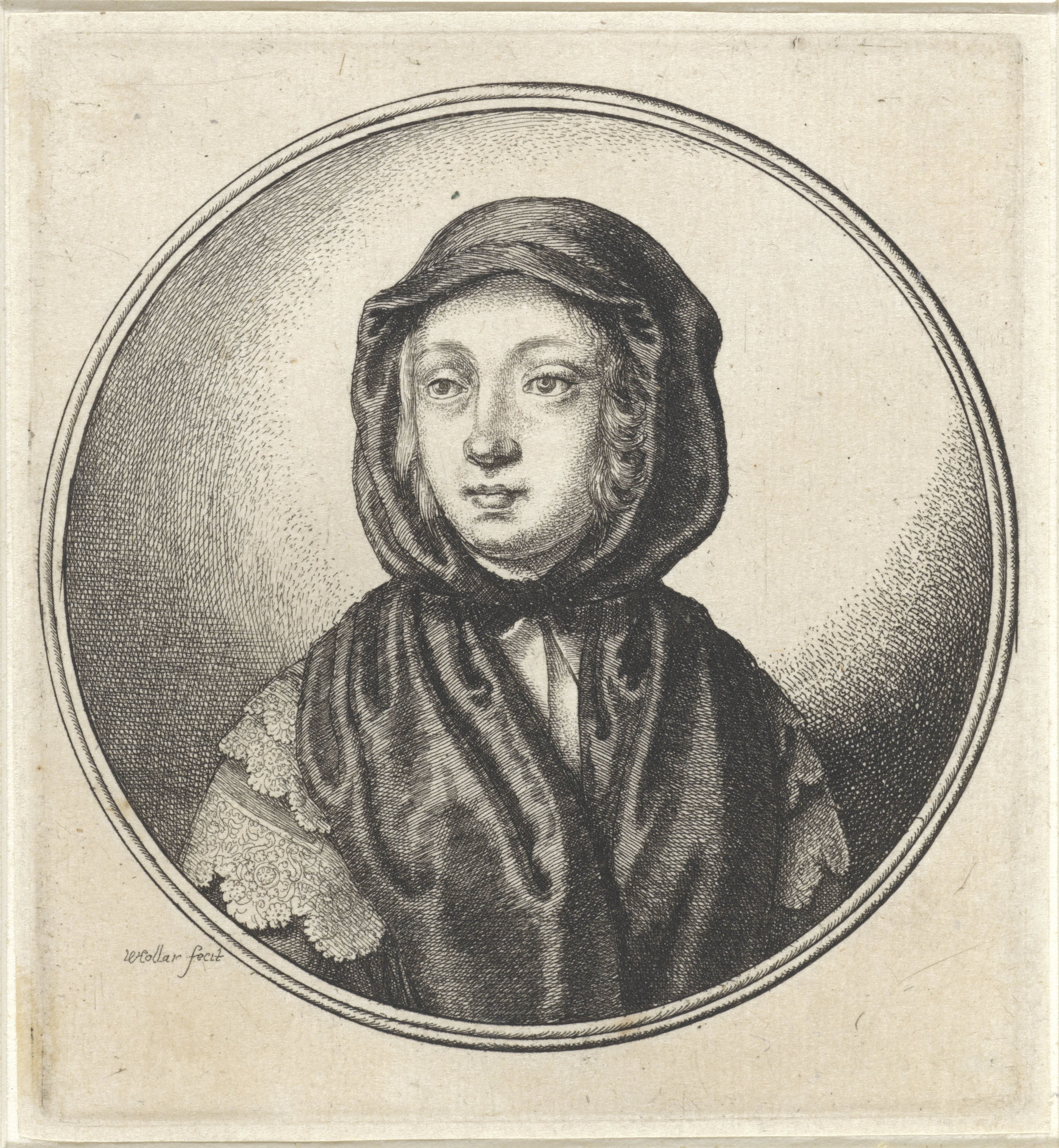 Vrouw met zwarte hoofddoek