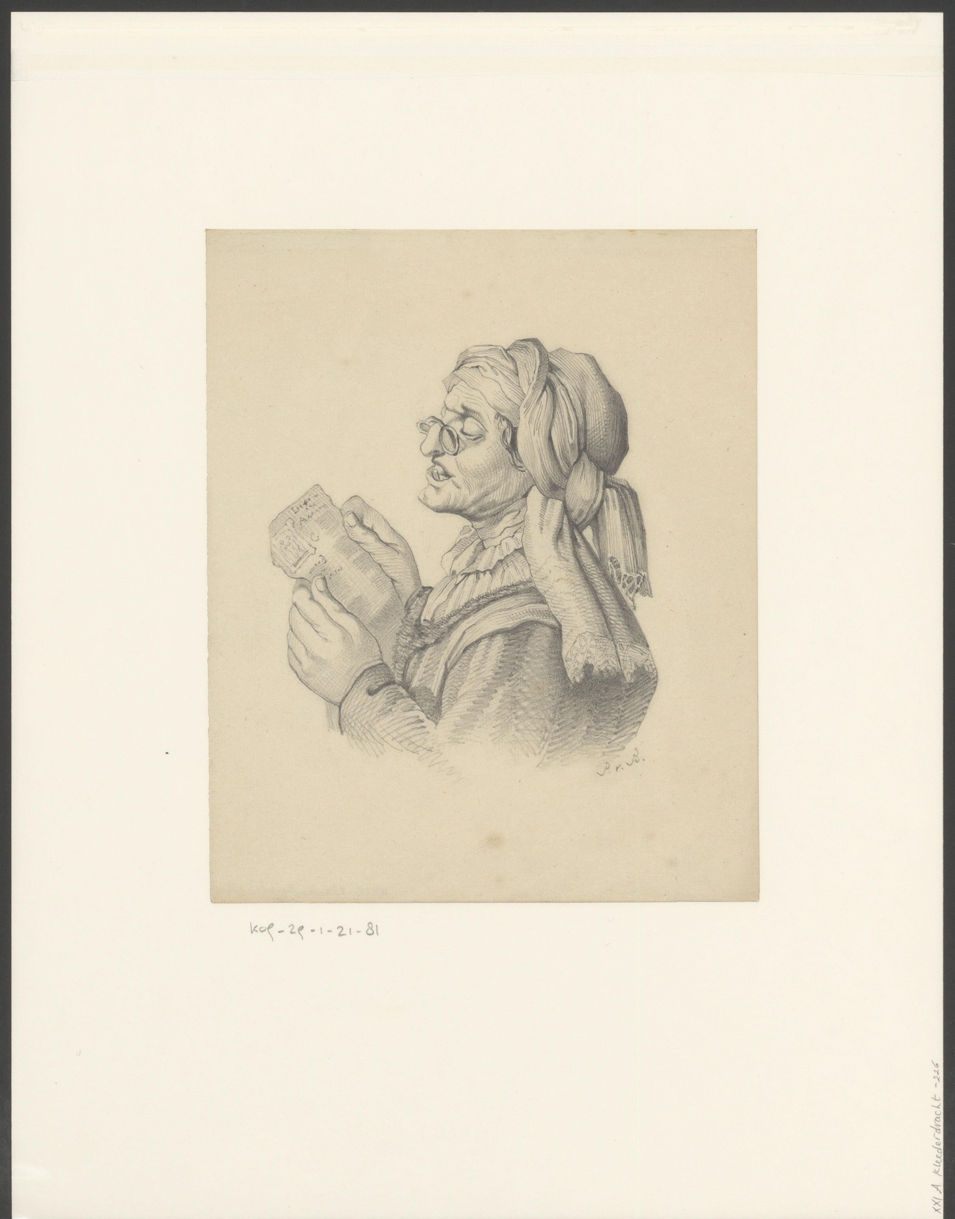 Lezende oude vrouw