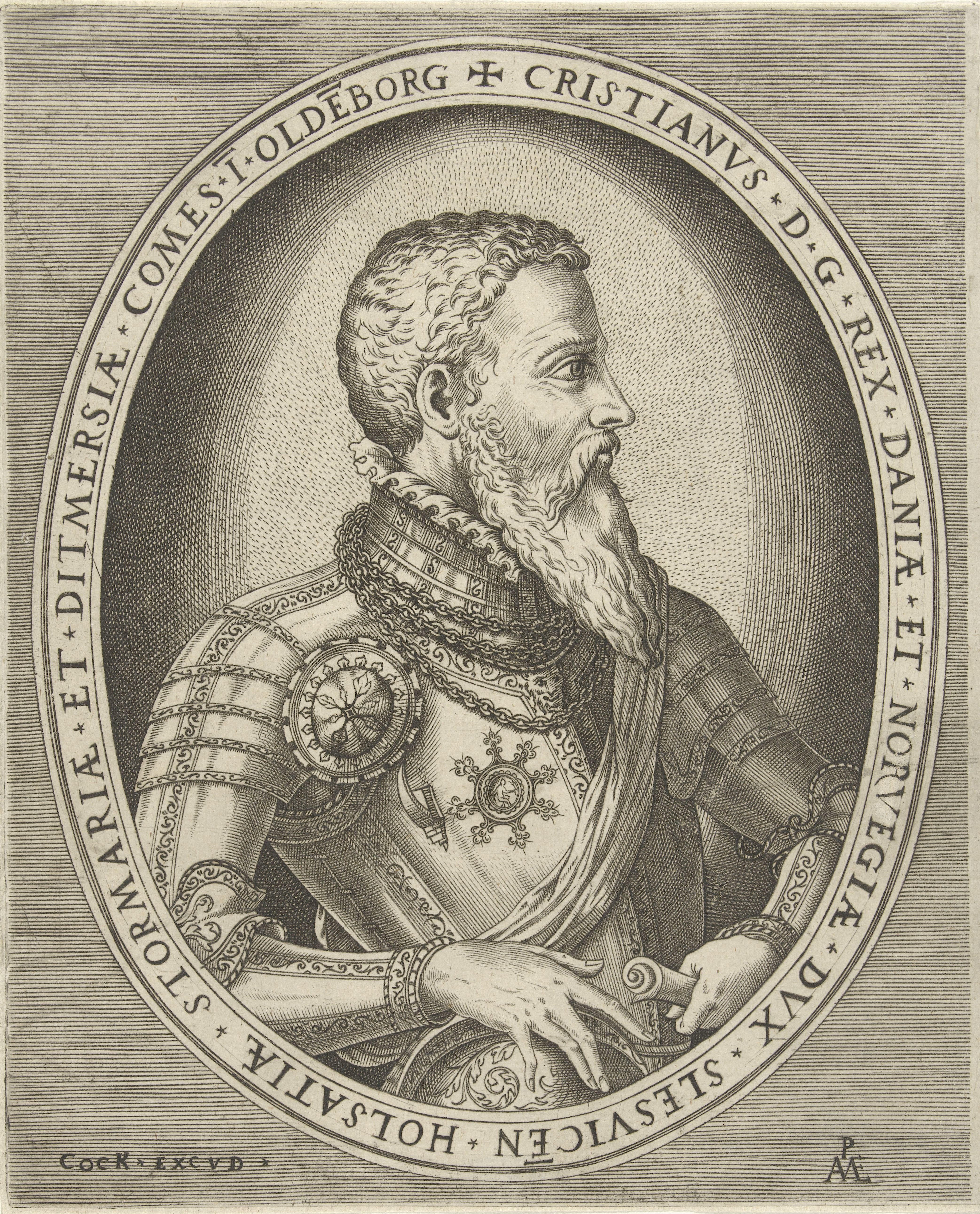 Portret van Christiaan III, koning van Denemarken en Noorwegen