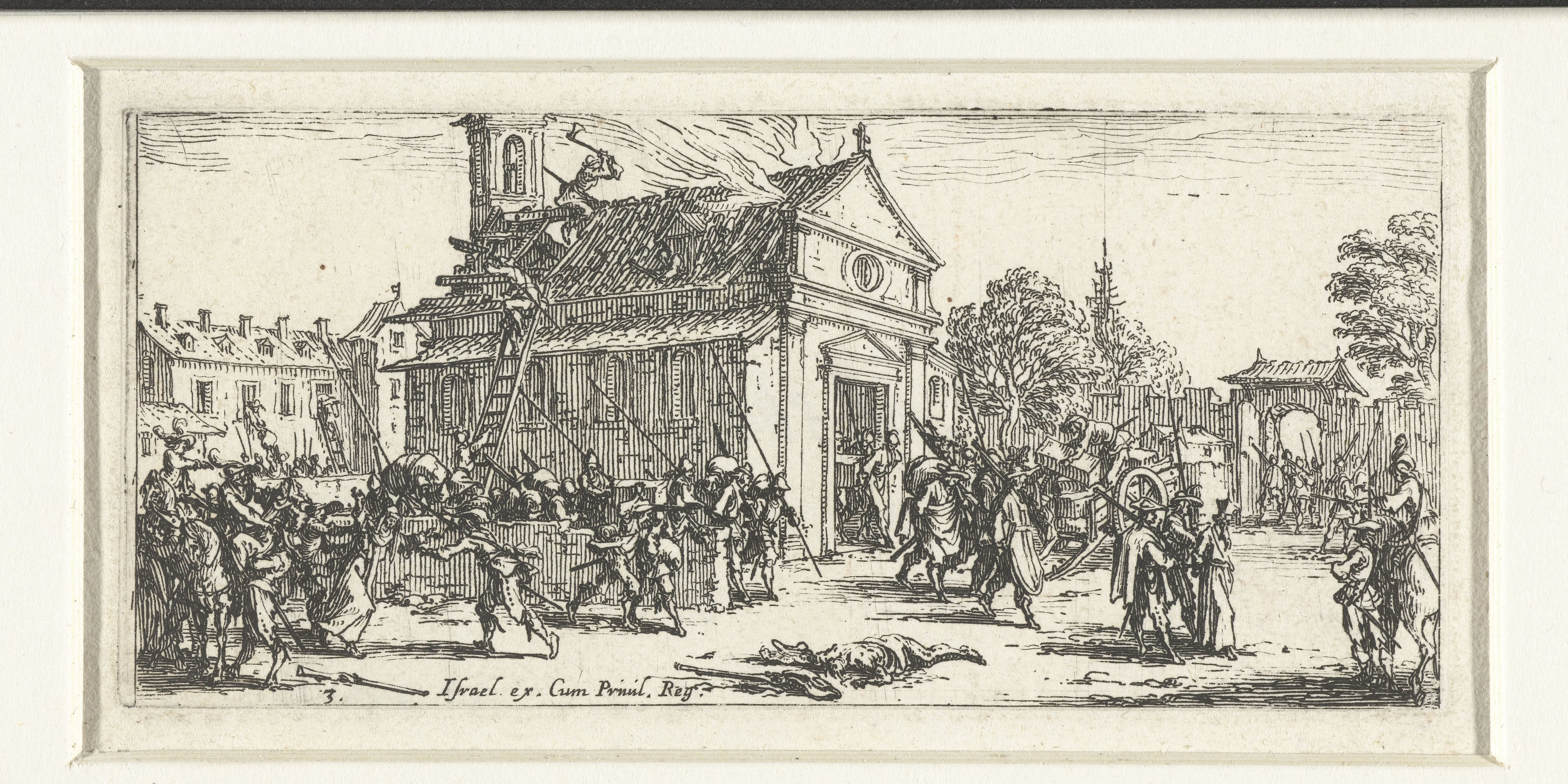 Soldaten plunderen een klooster