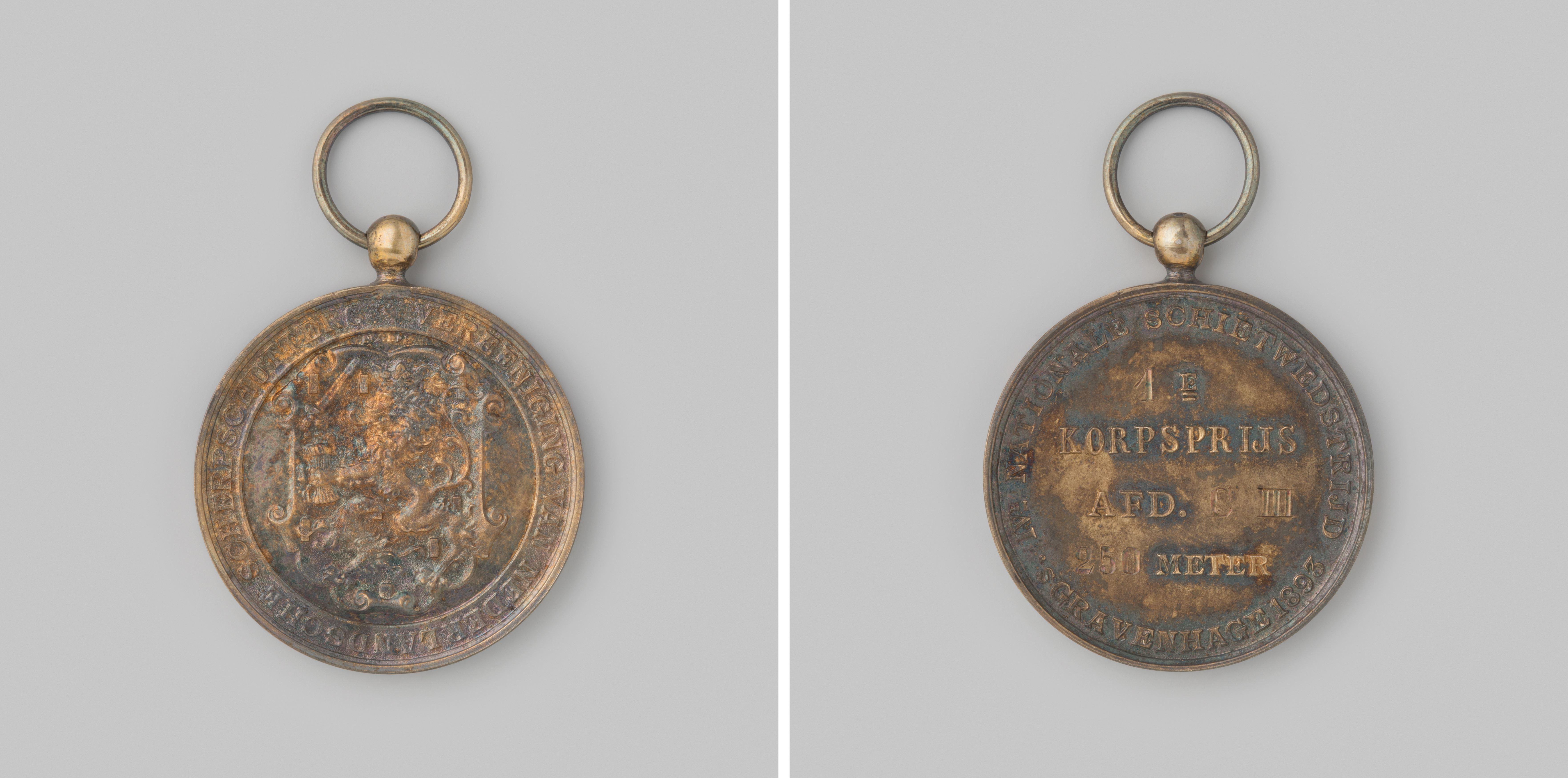 Prijspenning van de Vereeniging van Nederlandsche Scherpschutters, 1893, individueel vuur, eerste prijs