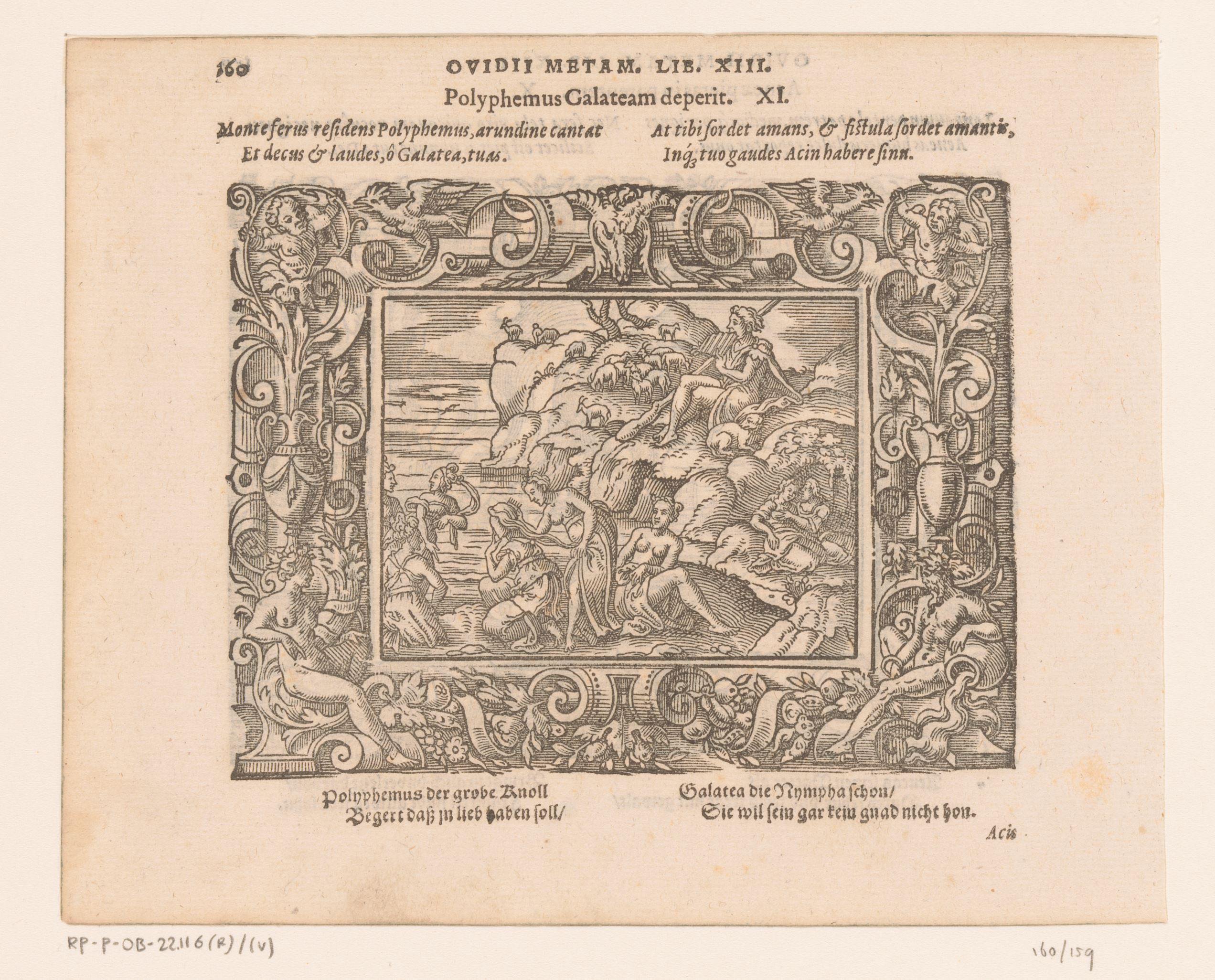 Galatea bemind door Polyphemus en Acis