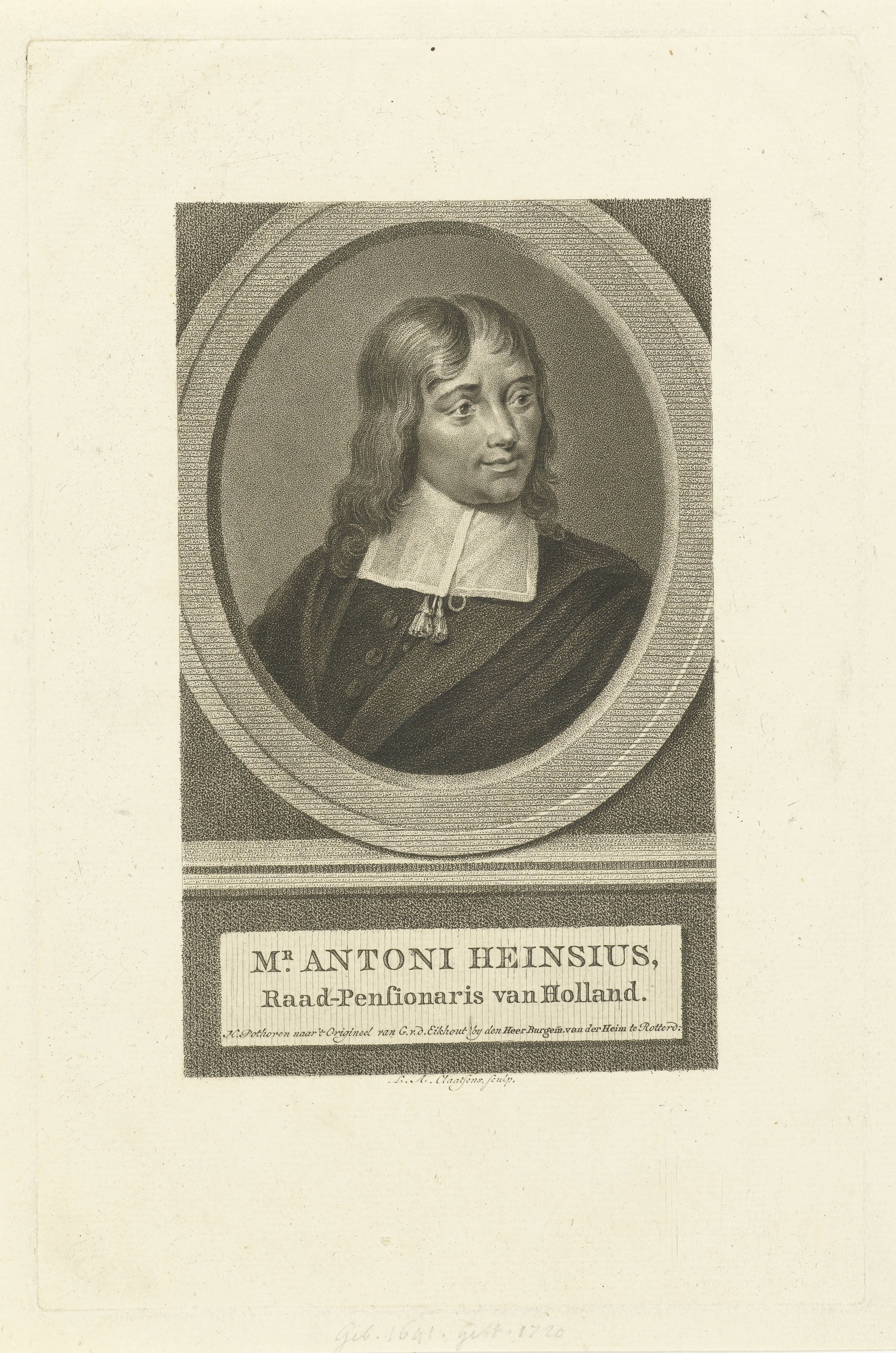 Portret van Antonius Heinsius