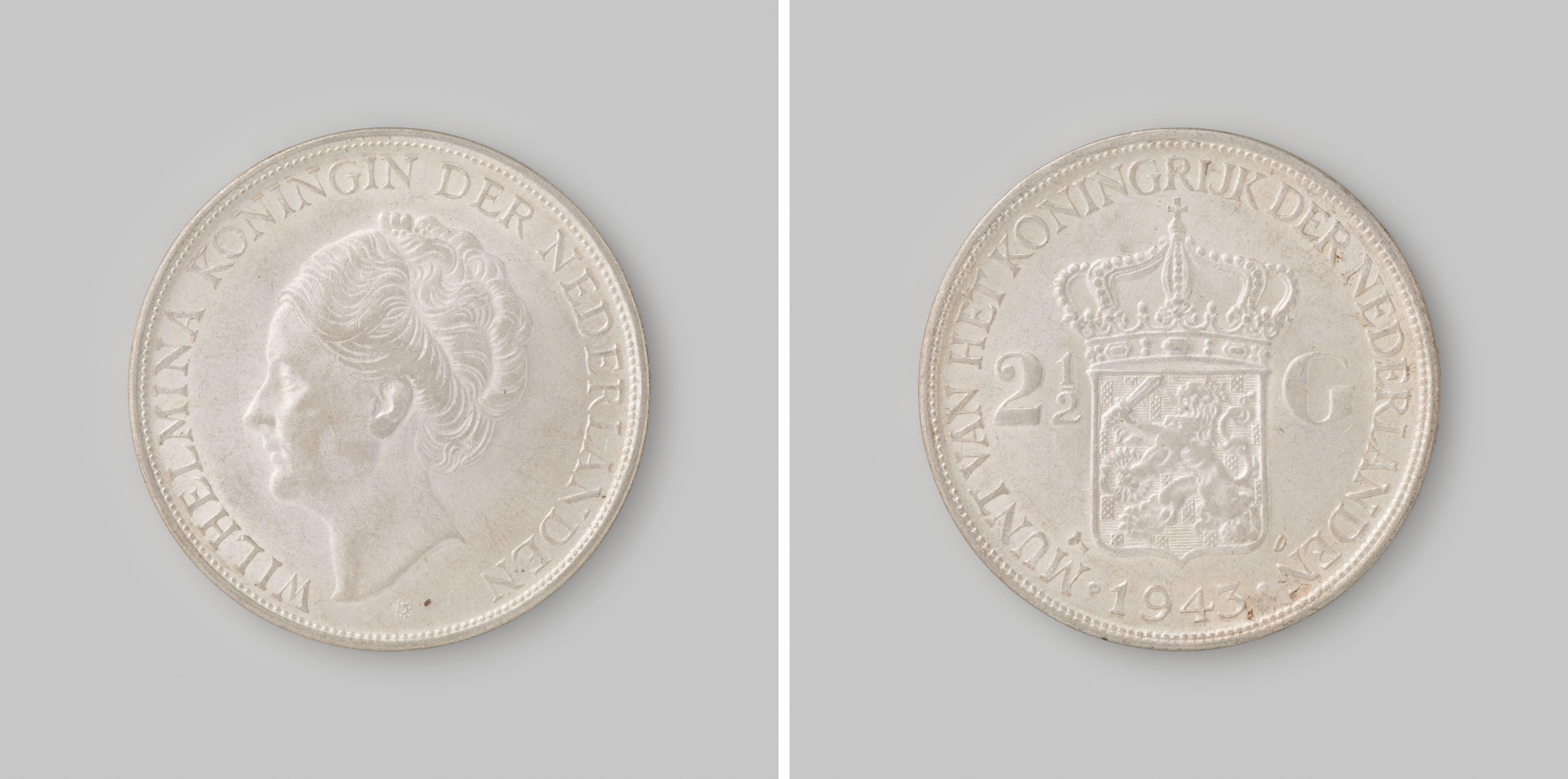 Nederlandse 2½ gulden voor Nederlands-Indië, 1943