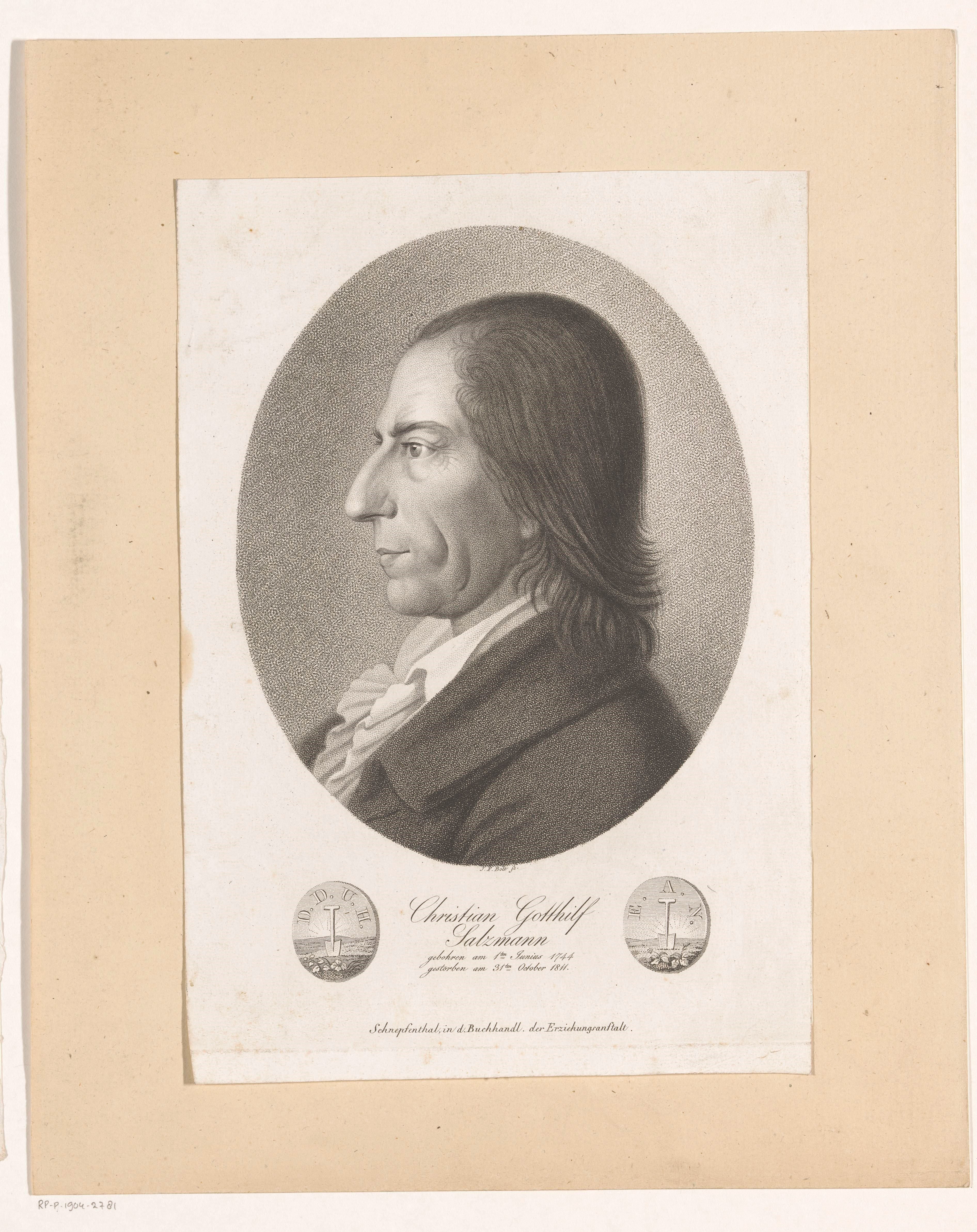 Portret van Christian Gotthilf Salzmann