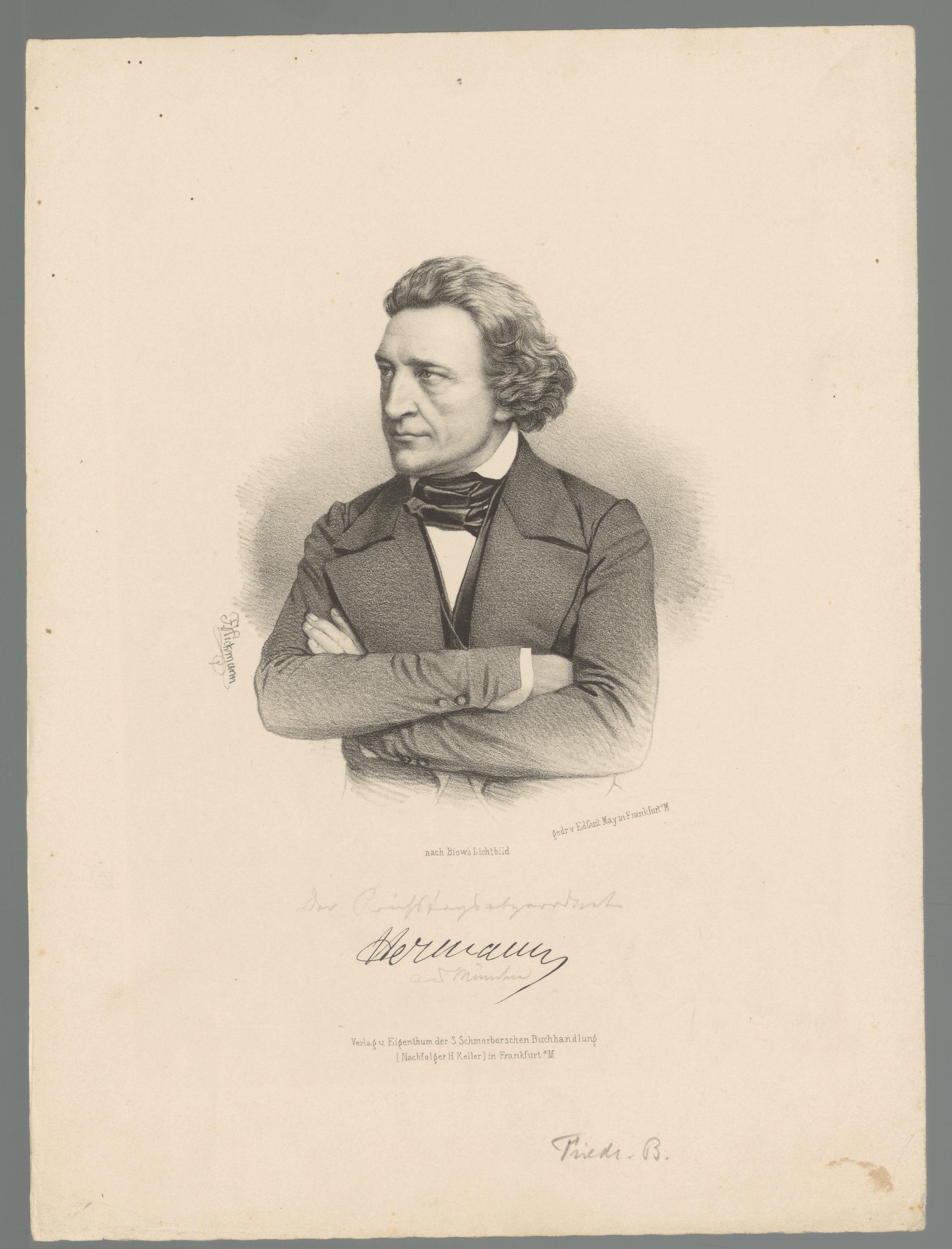 Portret van Friedrich von Hermann