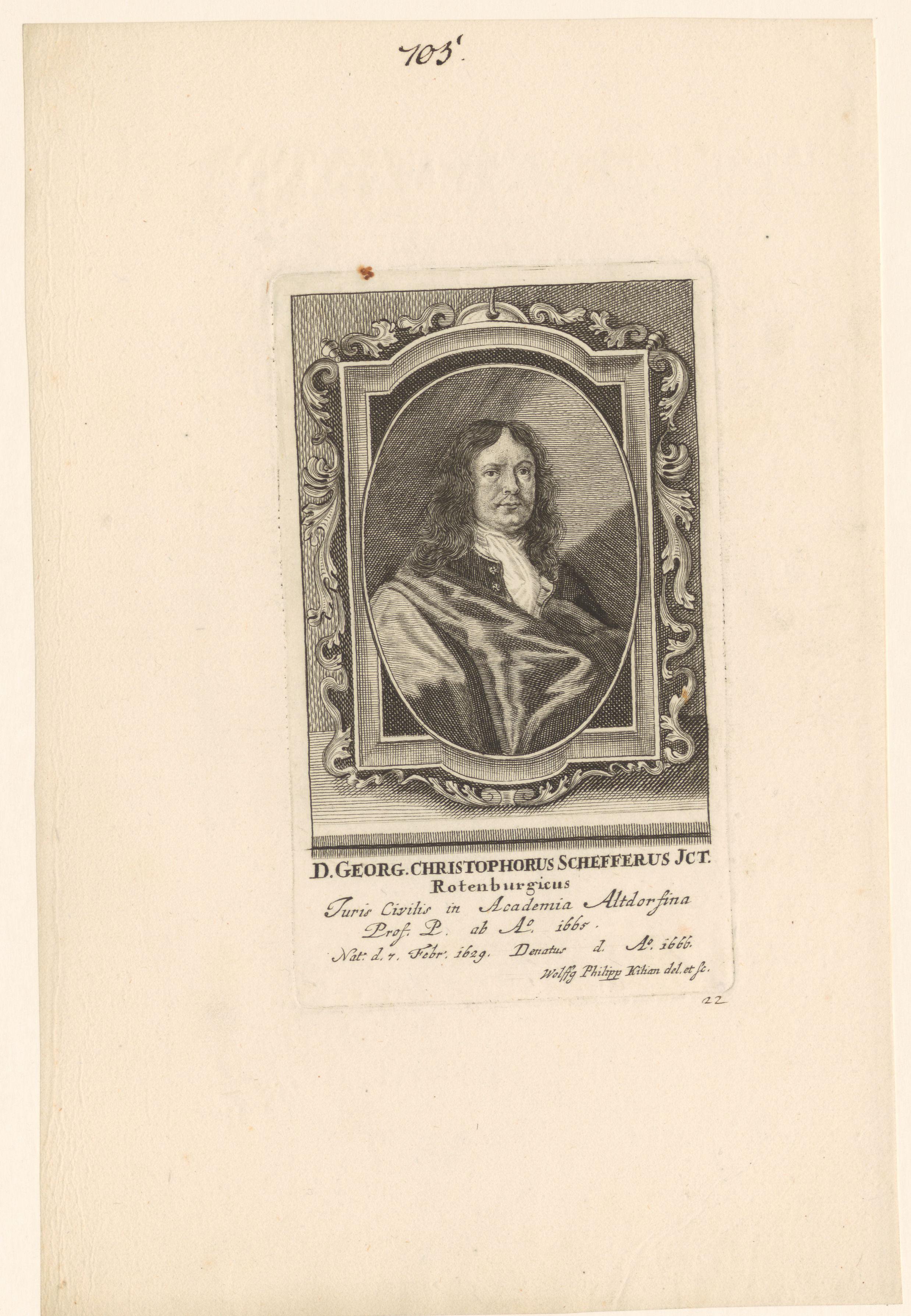 Portret van Georg Christoph Schaeffer