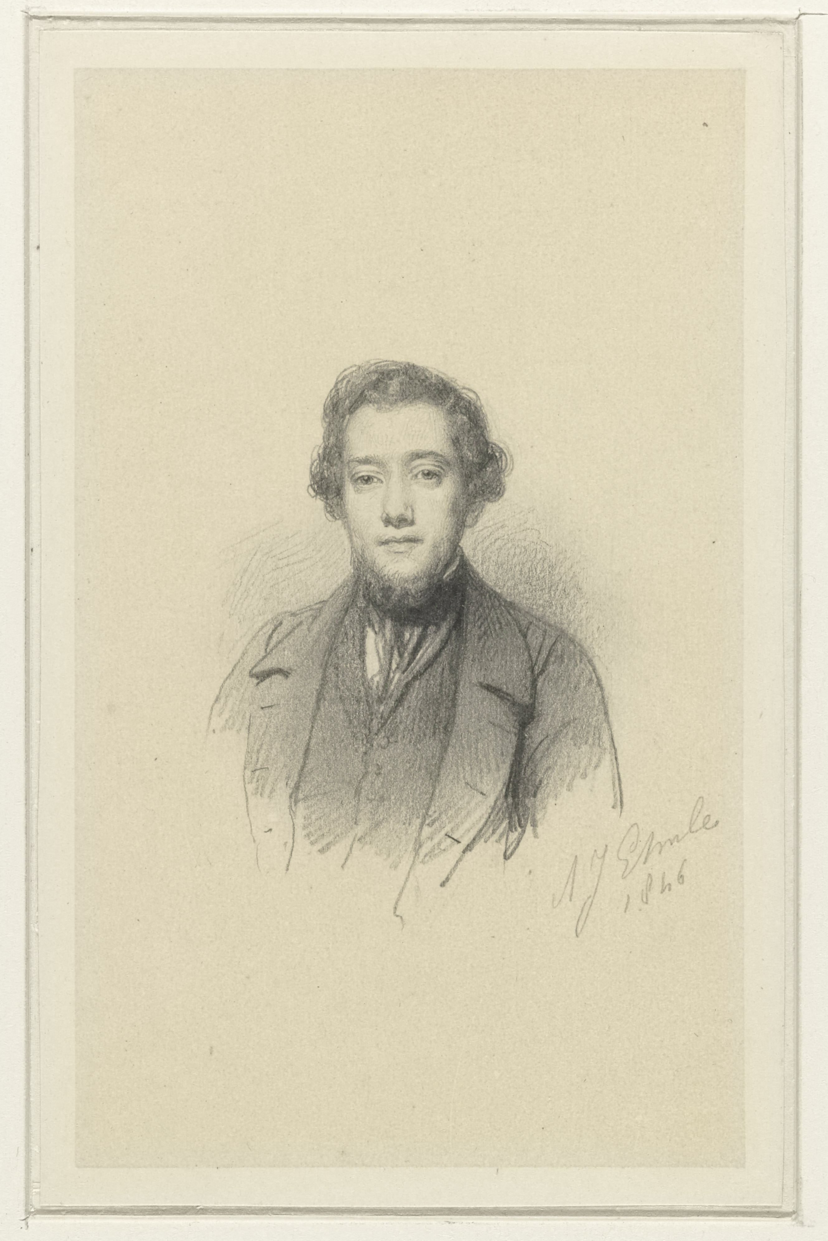 Portret van Johannes Franciscus Hoppenbrouwers