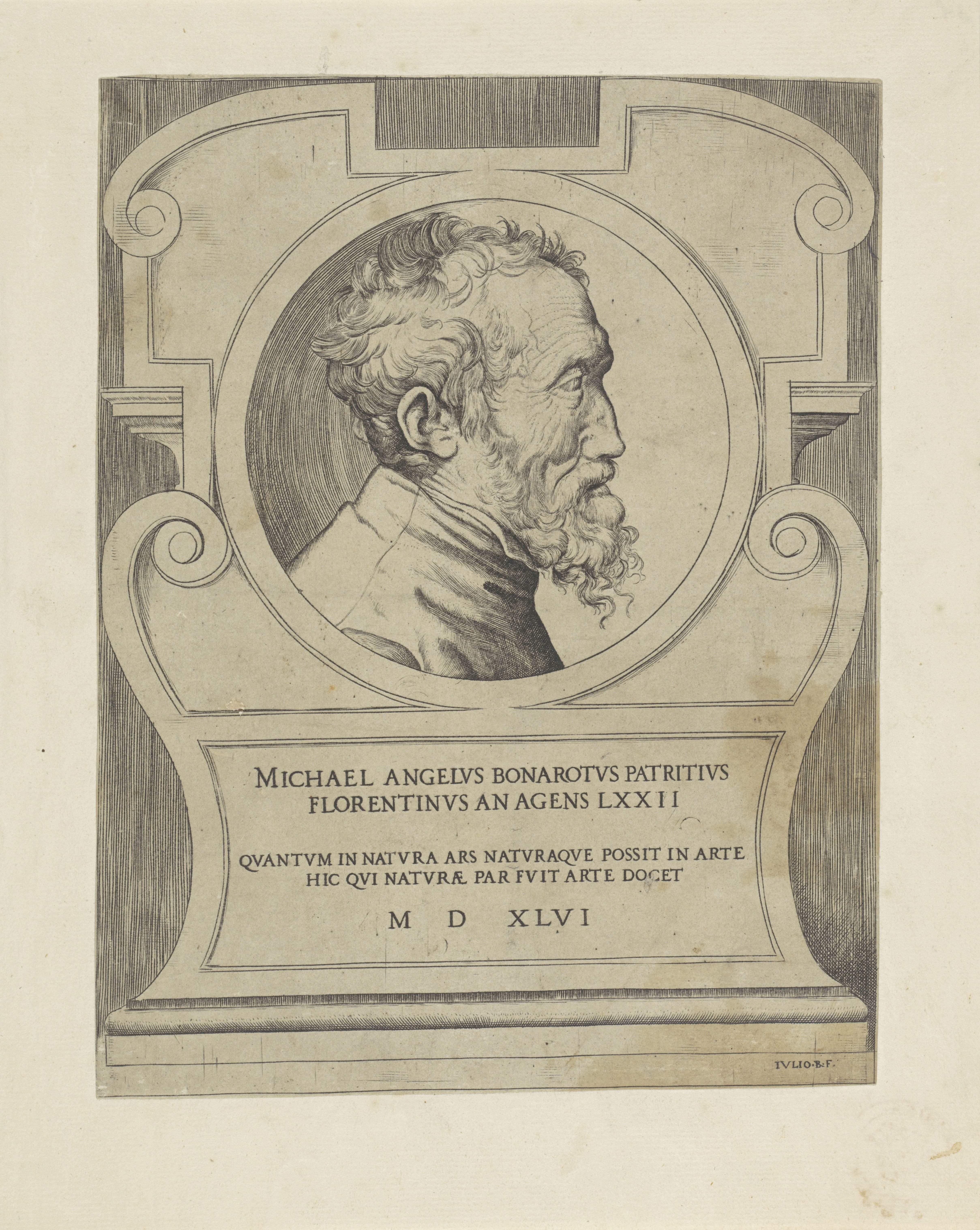 Portret van de kunstenaar Michelangelo