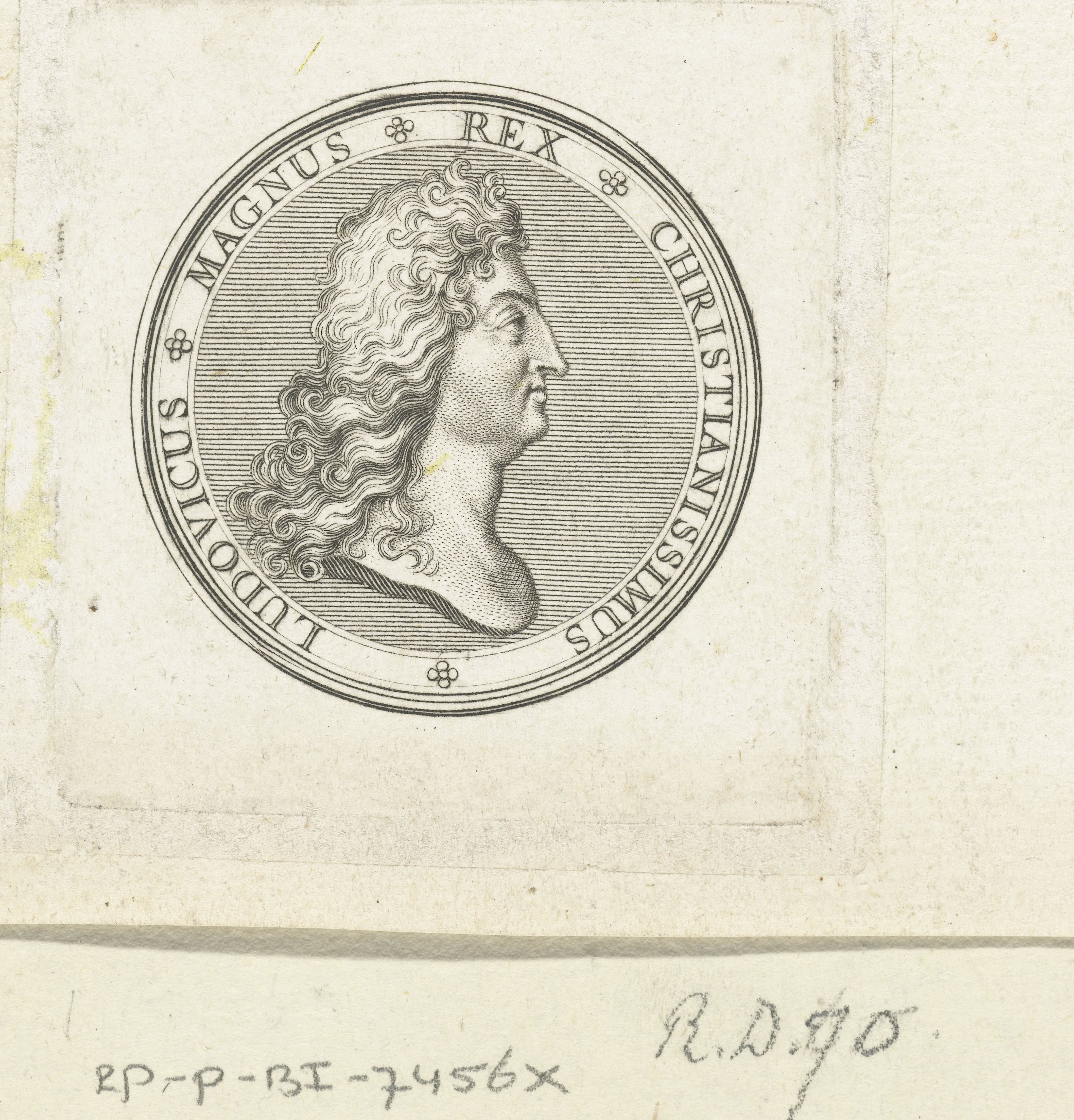 Penning met buste van Lodewijk XIV