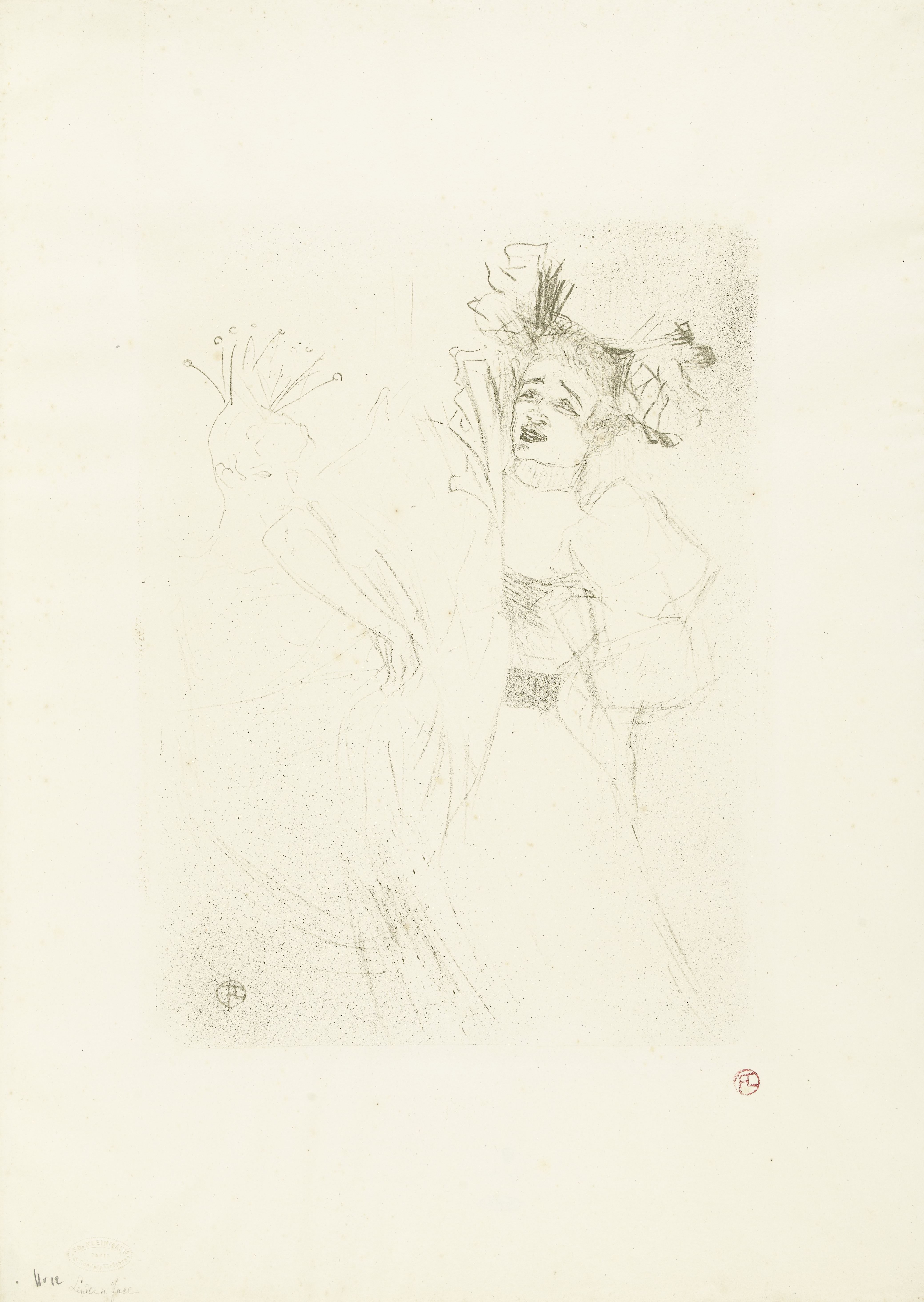 Portret van actrice Marcelle Lender in de opera Chilpéric