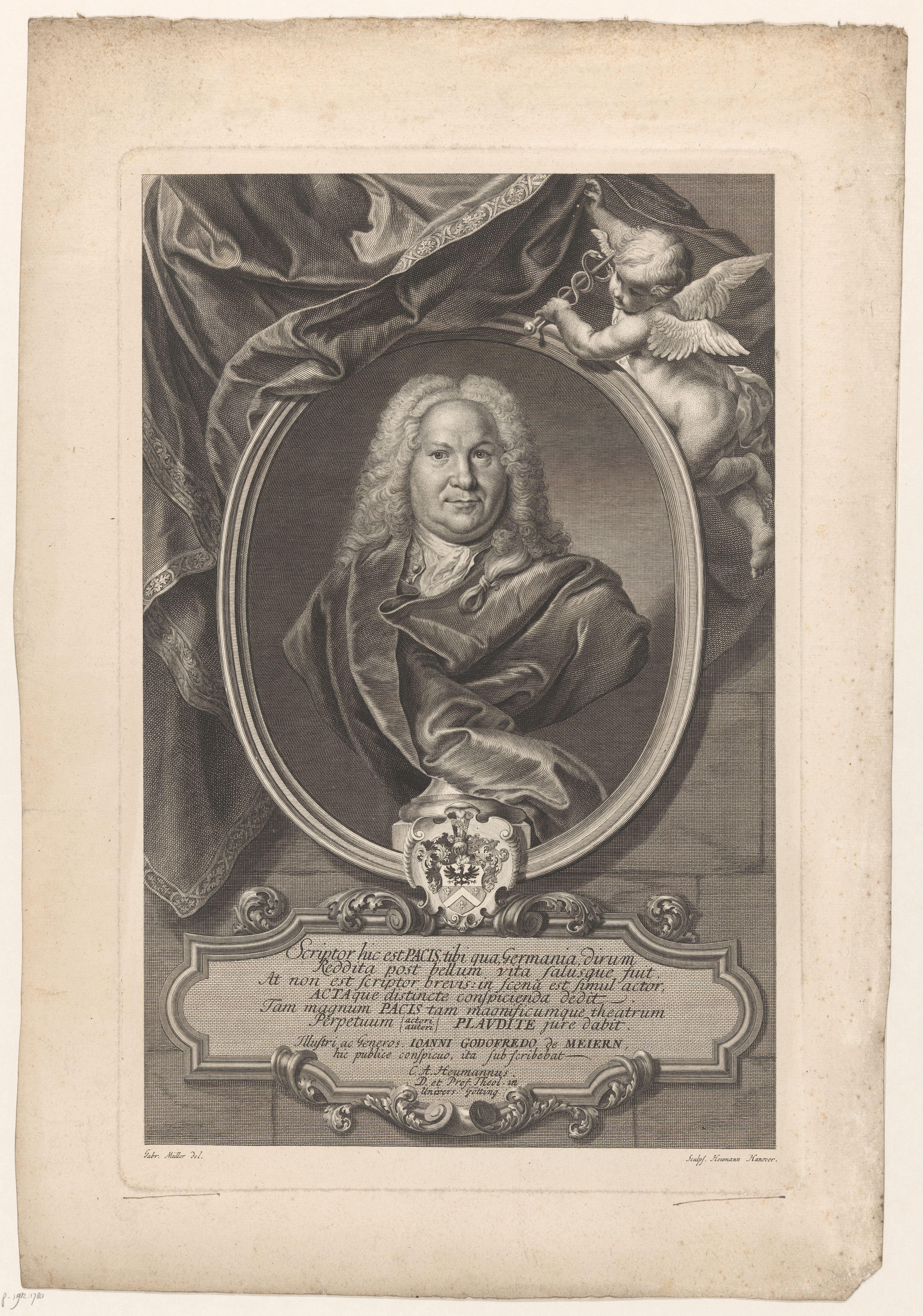 Portret van Johann Godfried von Meiern