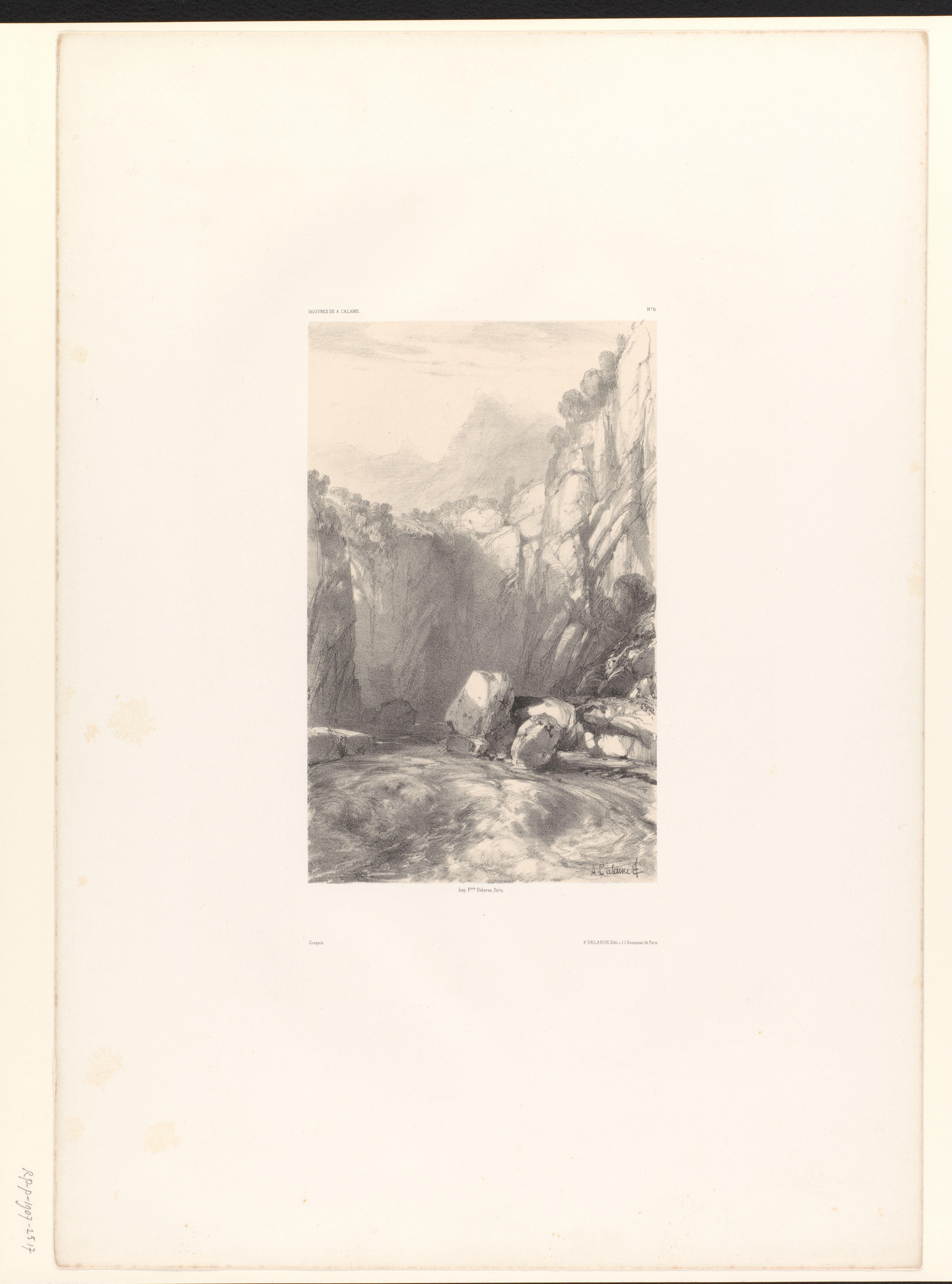 Berglandschap met kolkende beek in schlucht