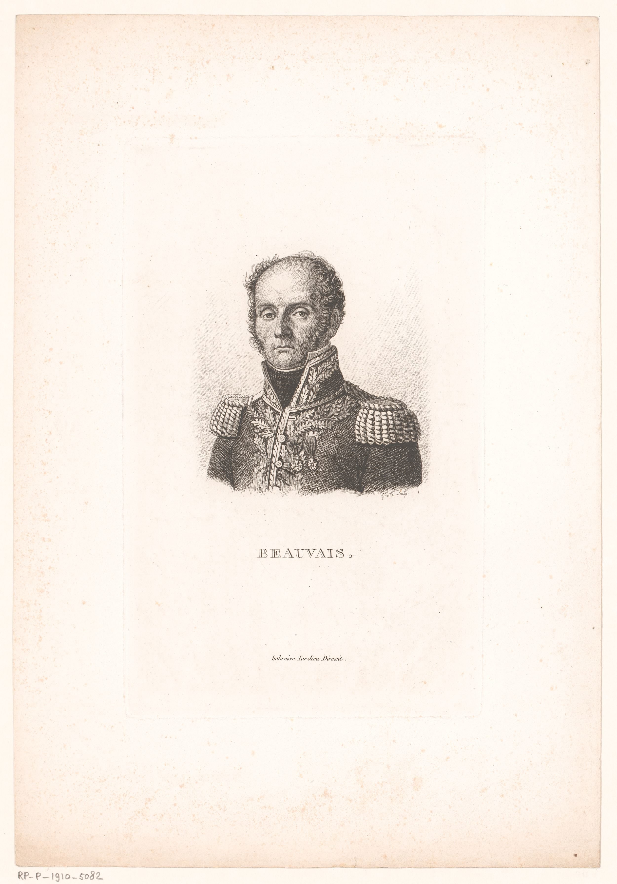 Portret van Charles Nicolas Beauvais de Préau