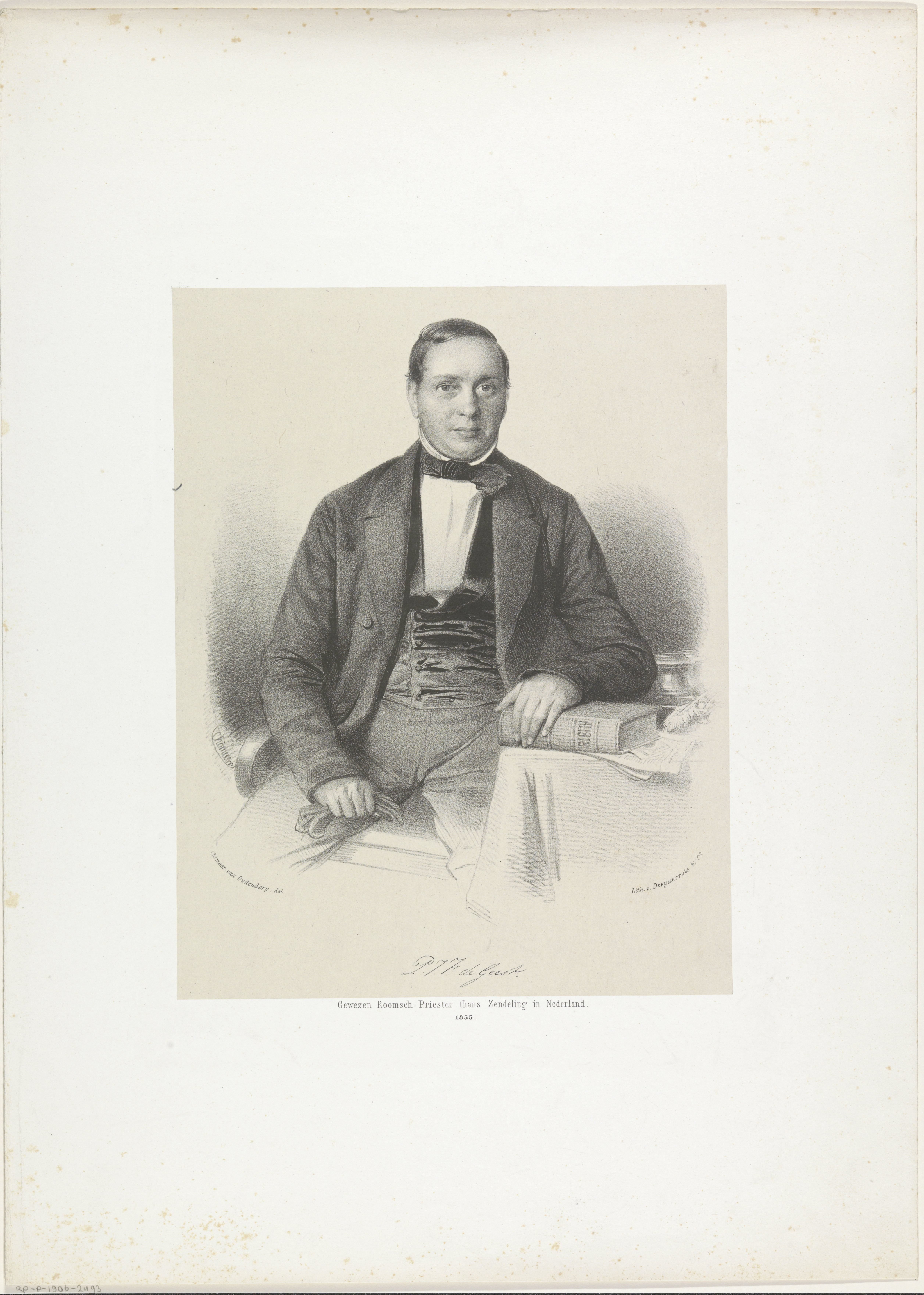Portret van Petrus Julianus Franciscus de Geest