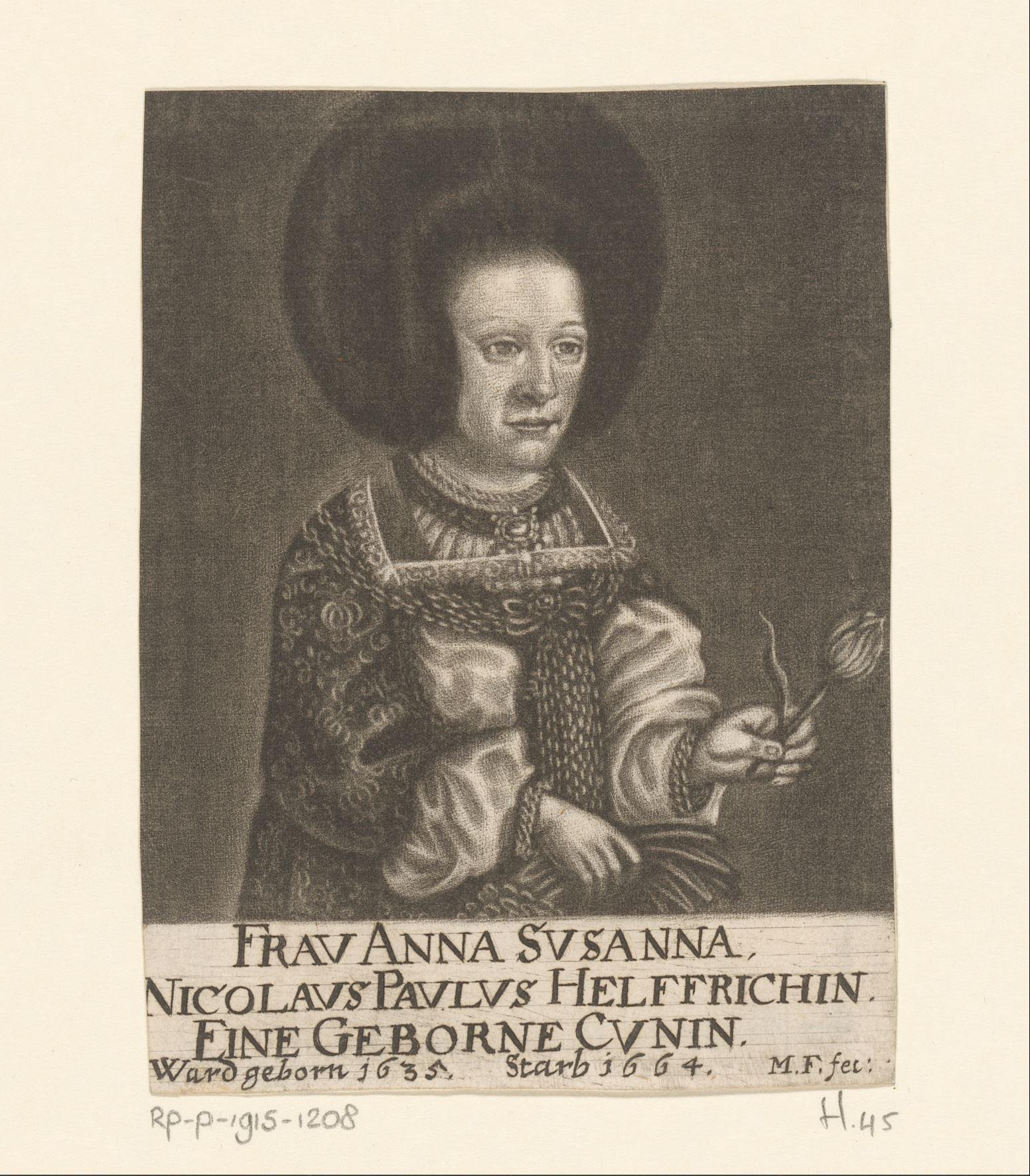 Portret van Anna Susanna Helffrich