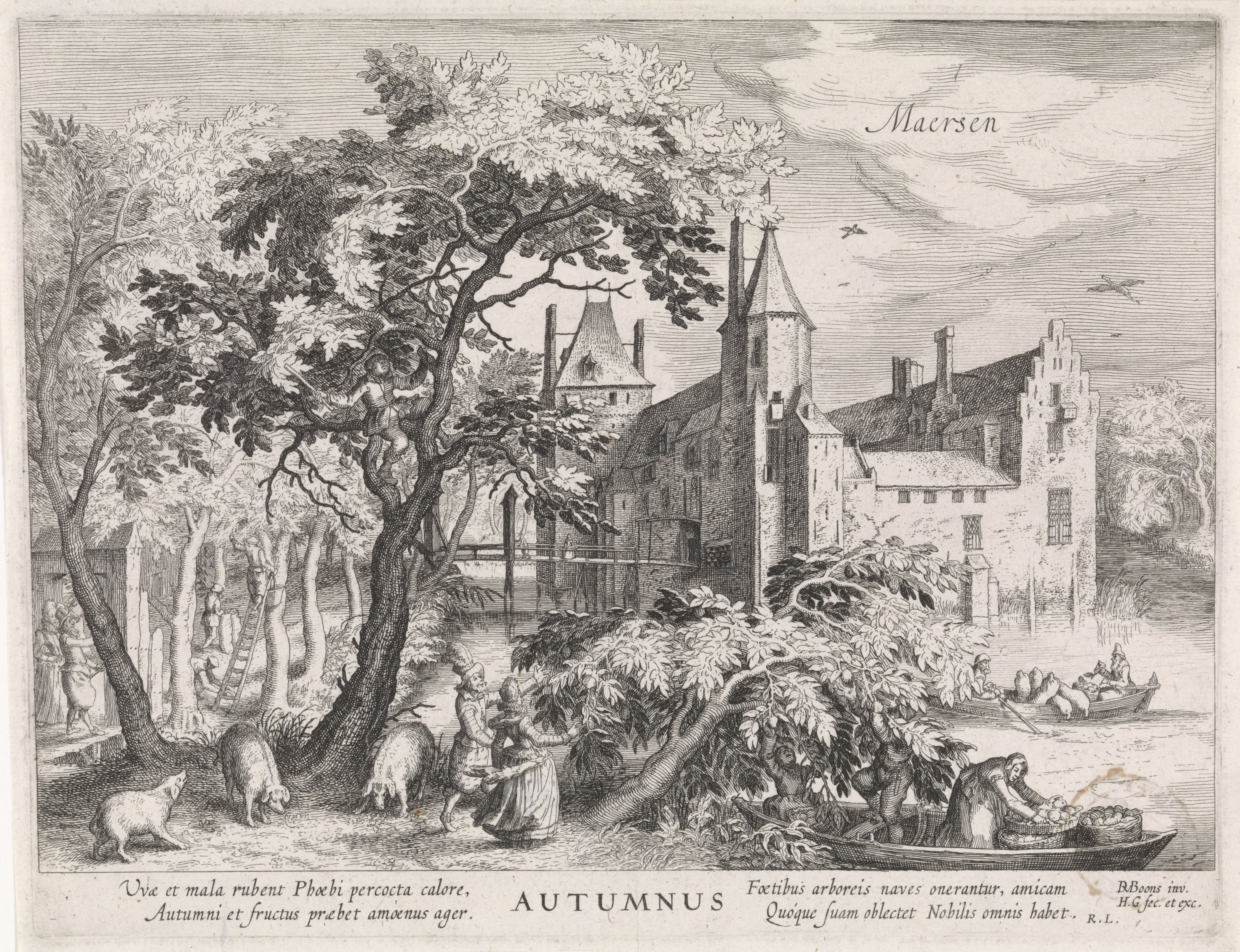 Herfst: gezicht op kasteel Maarssen