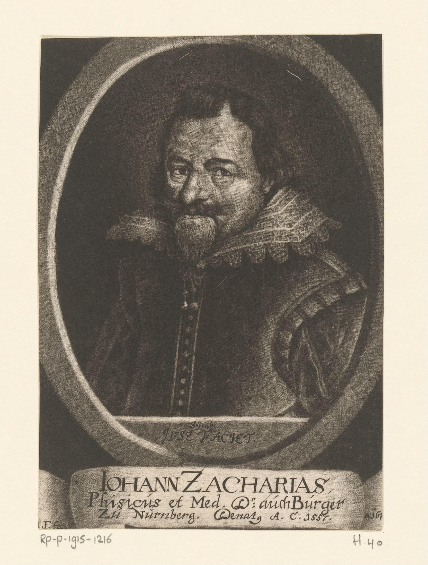 Portret van Johann Zacharias