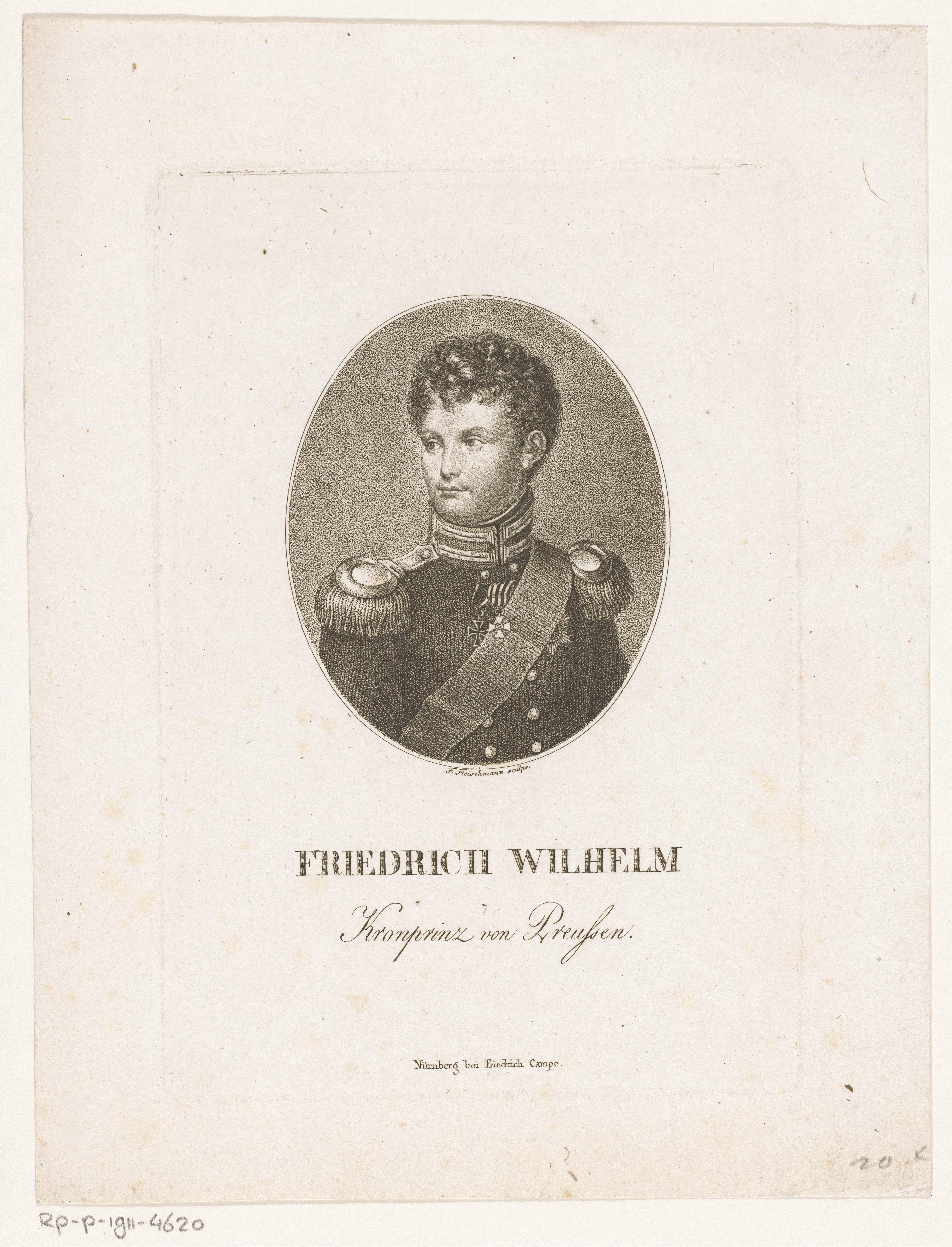 Portret van Frederik Willem IV