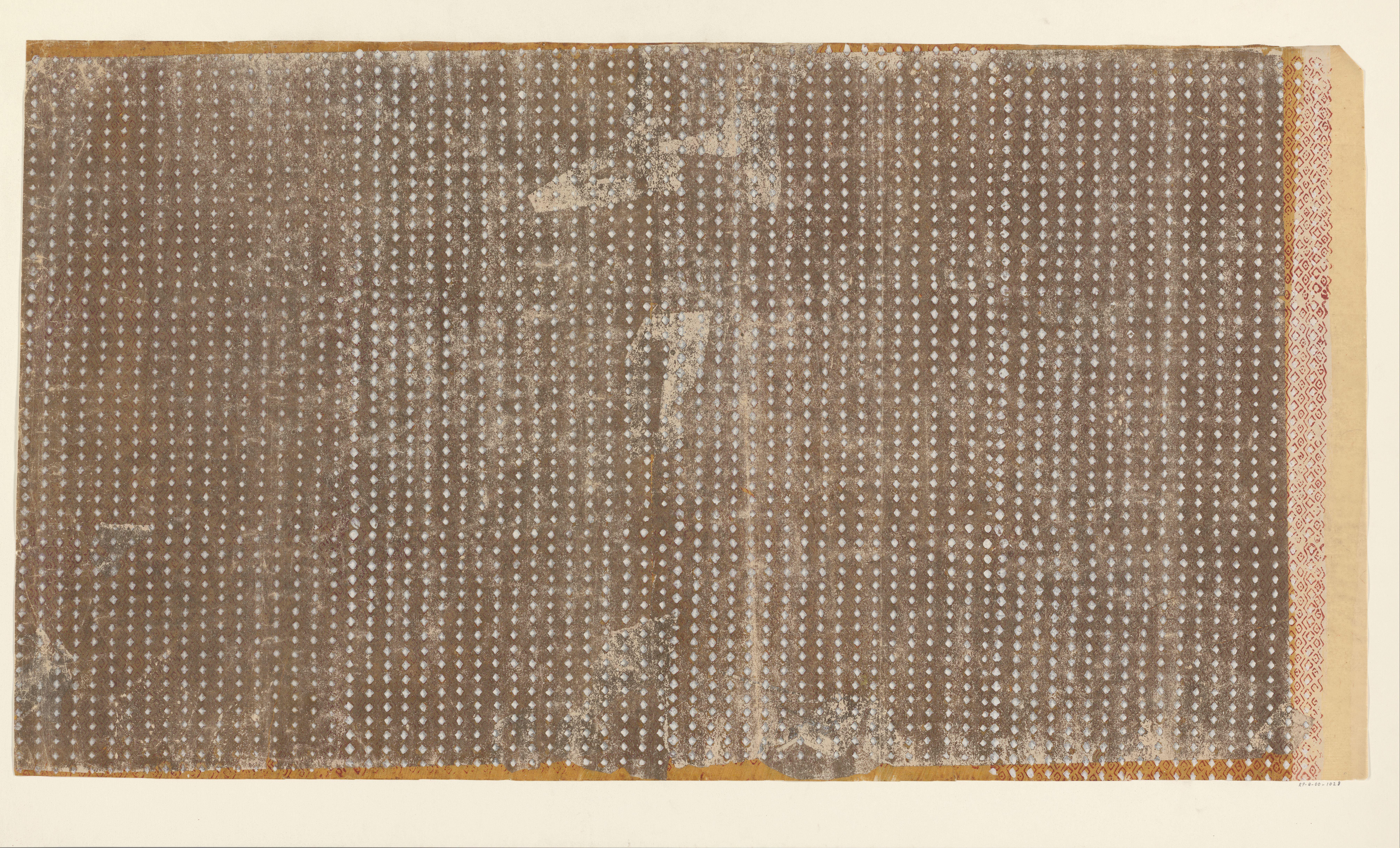 Blad met ruitenpatroon (één van acht identieke bladen)