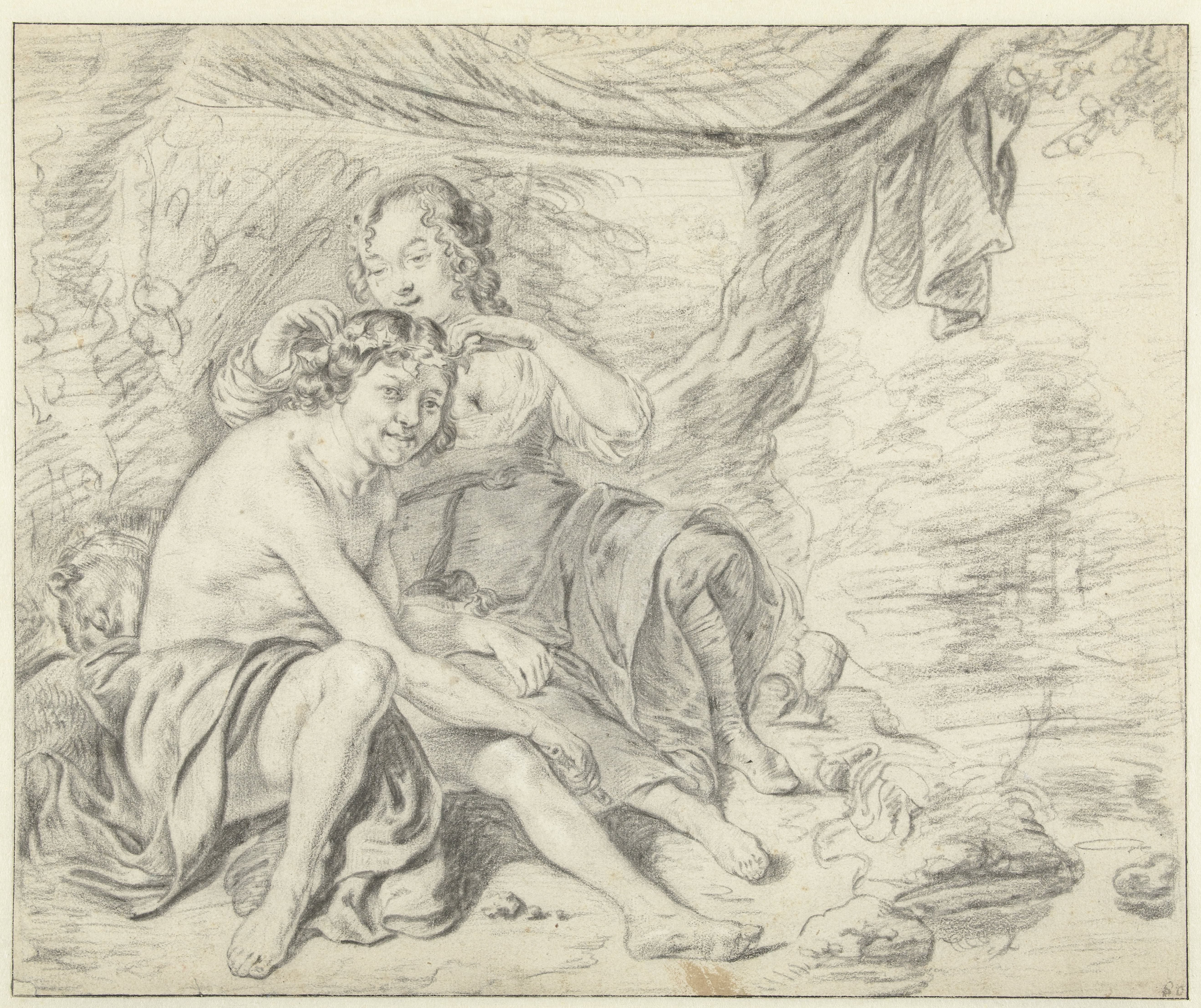 Shepherdess Crowning a Shepherd with a Laurel Wreath