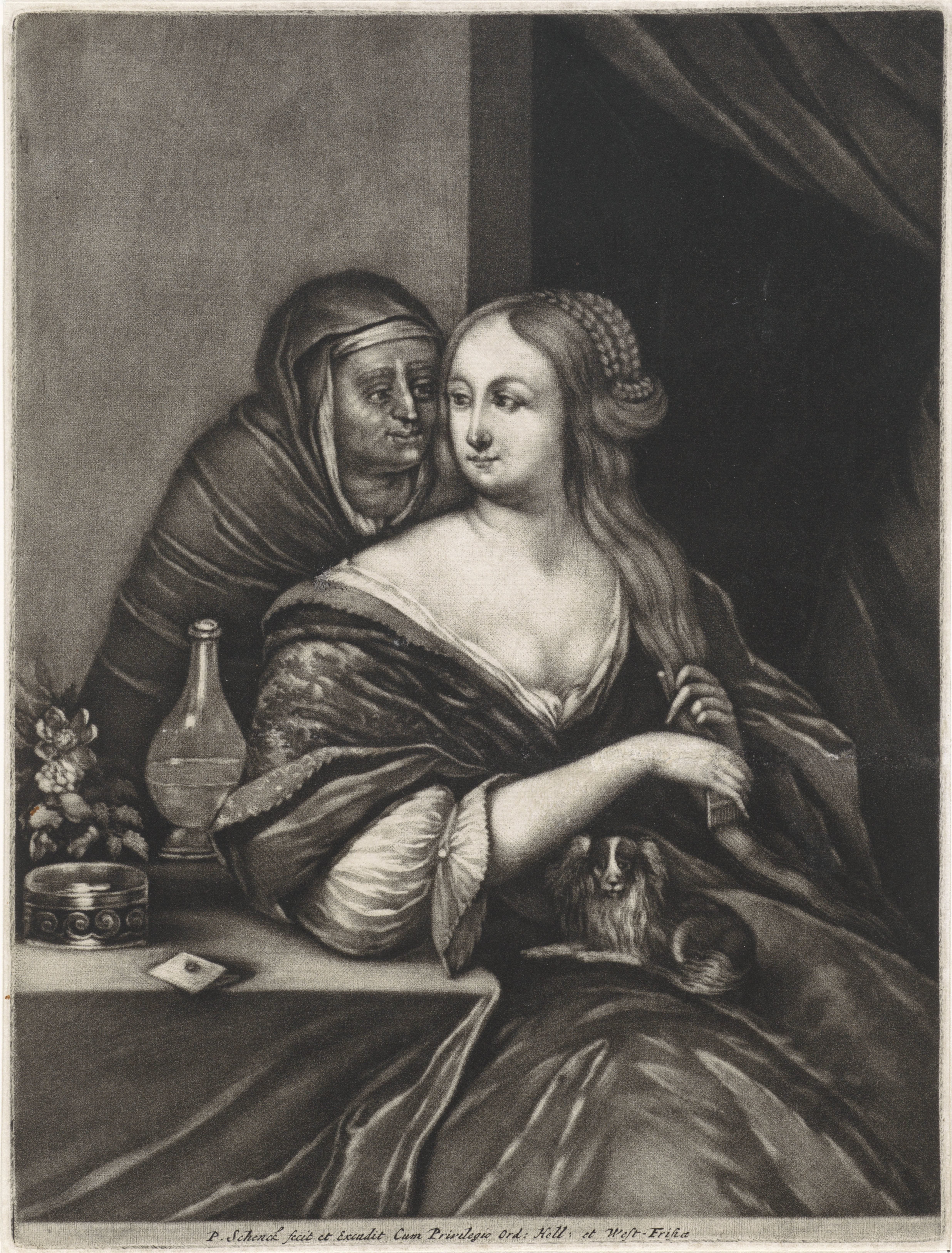 Jonge vrouw en een koppelaarster