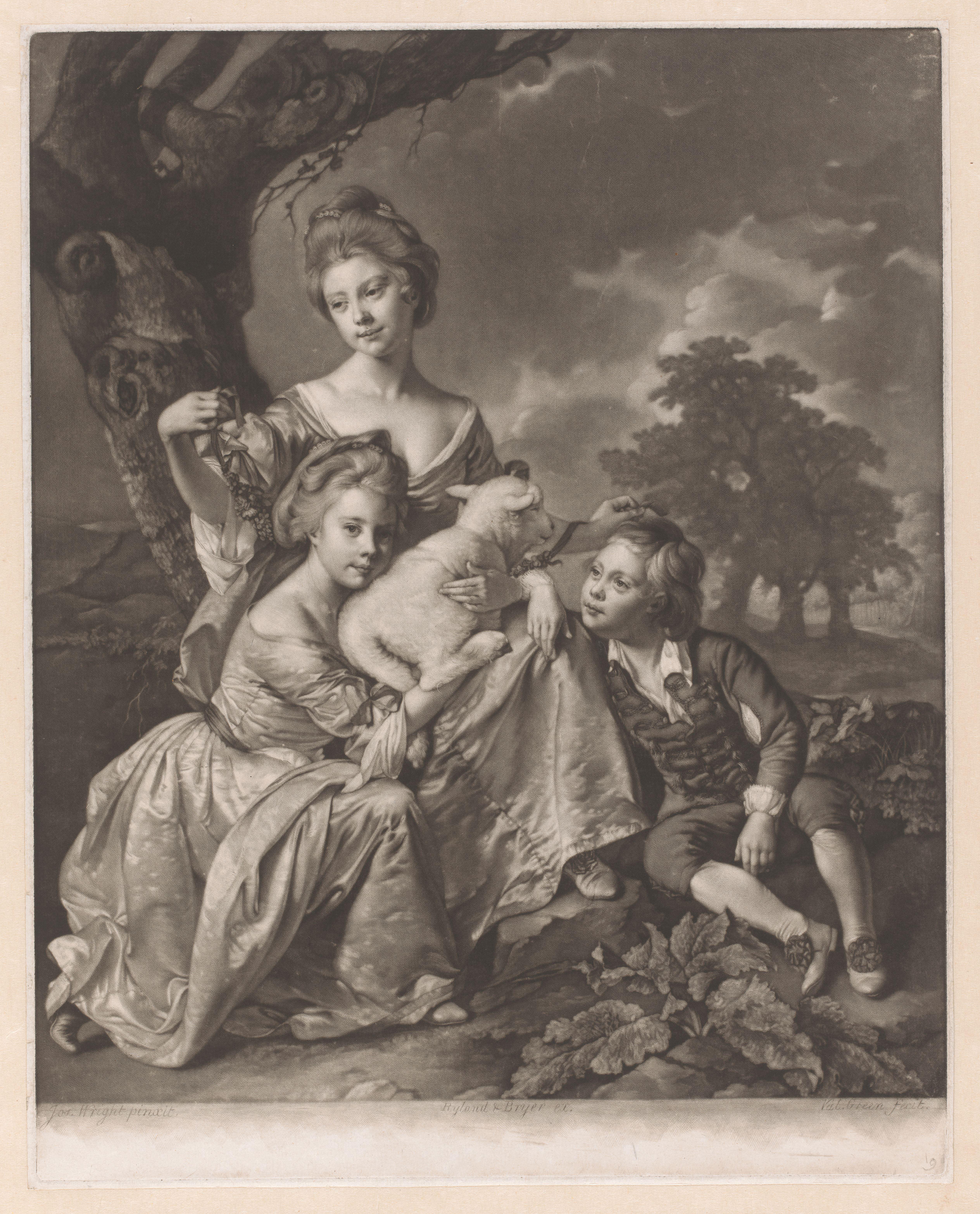Portret van Ann Baggaley Bradshaw en Francis Baggaley Bradshaw aan de schoot van hun moeder
