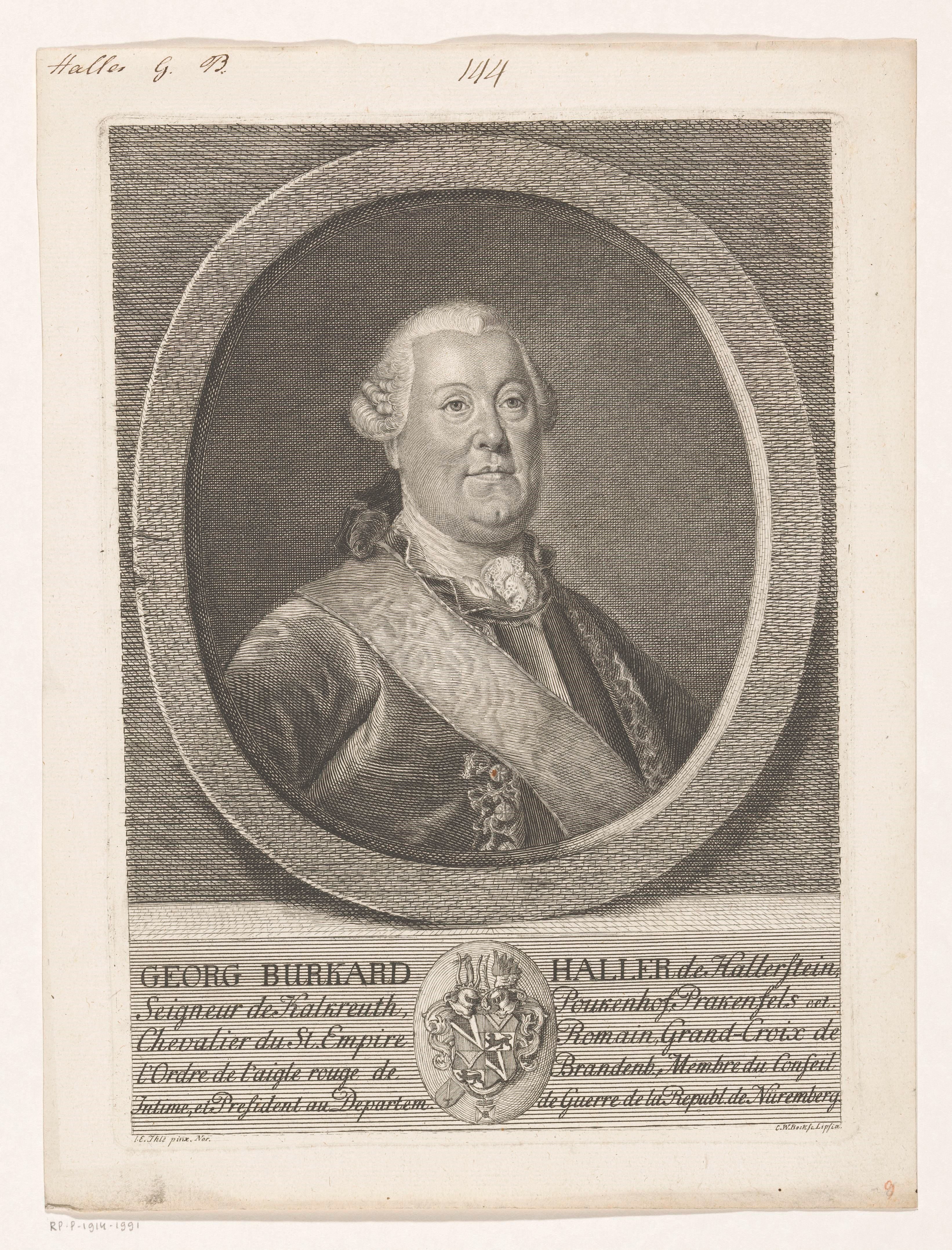 Portret van Georg Burkhard Haller von Hallerstein