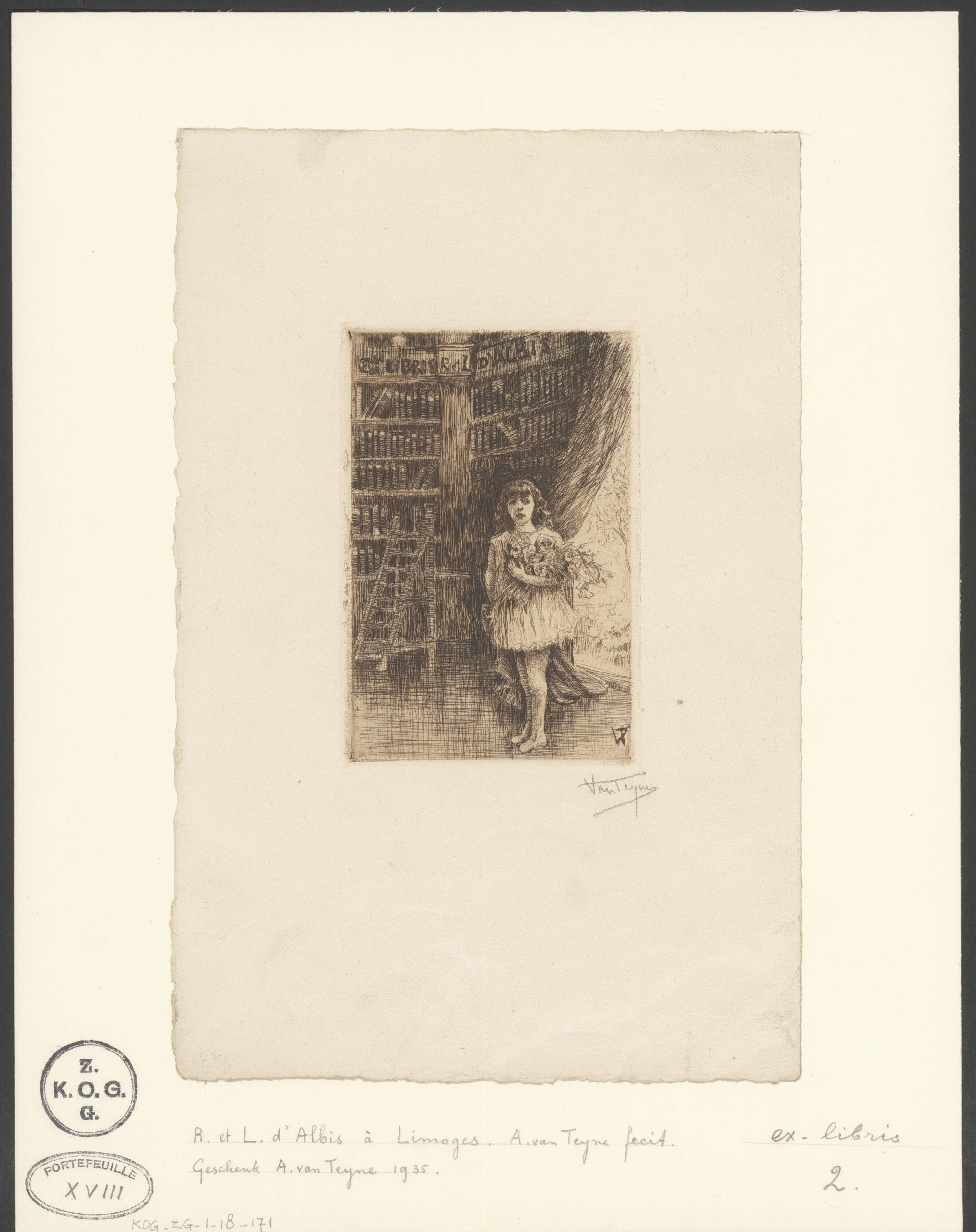 Ex libris van R. en L. d'Albis