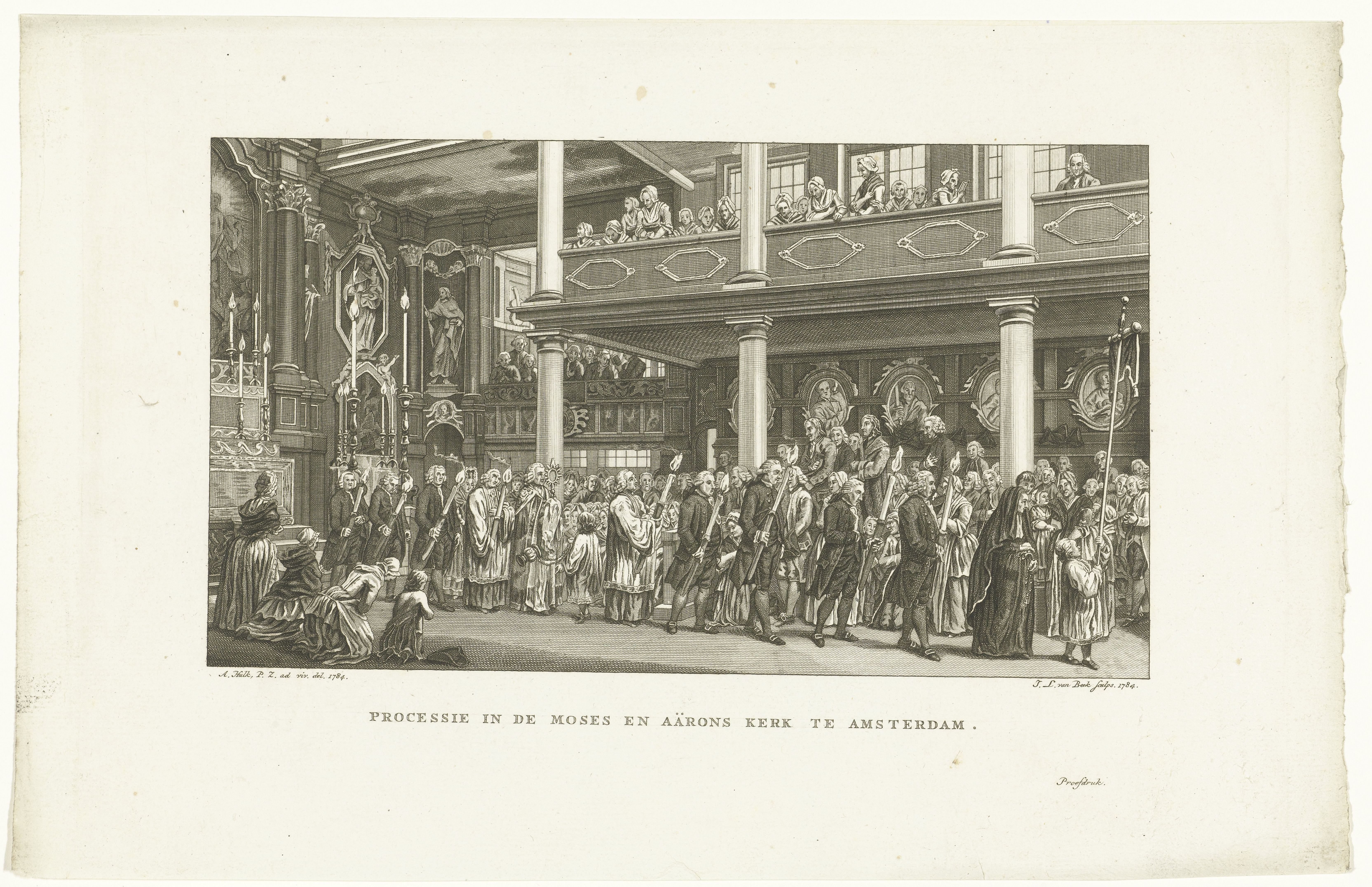 Processie in de Mozes en Aäronkerk te Amsterdam