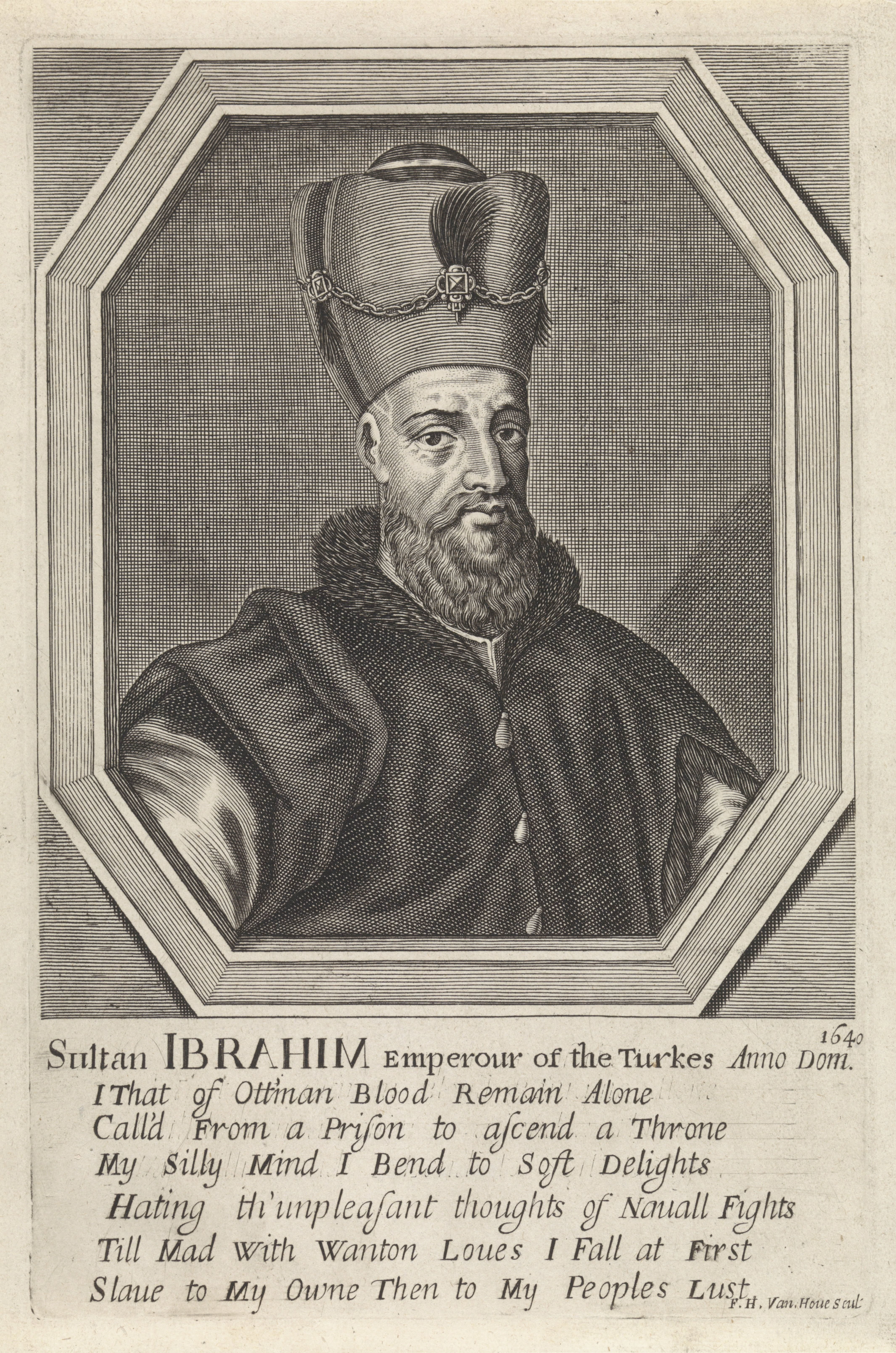 Portret van sultan Ibrahim