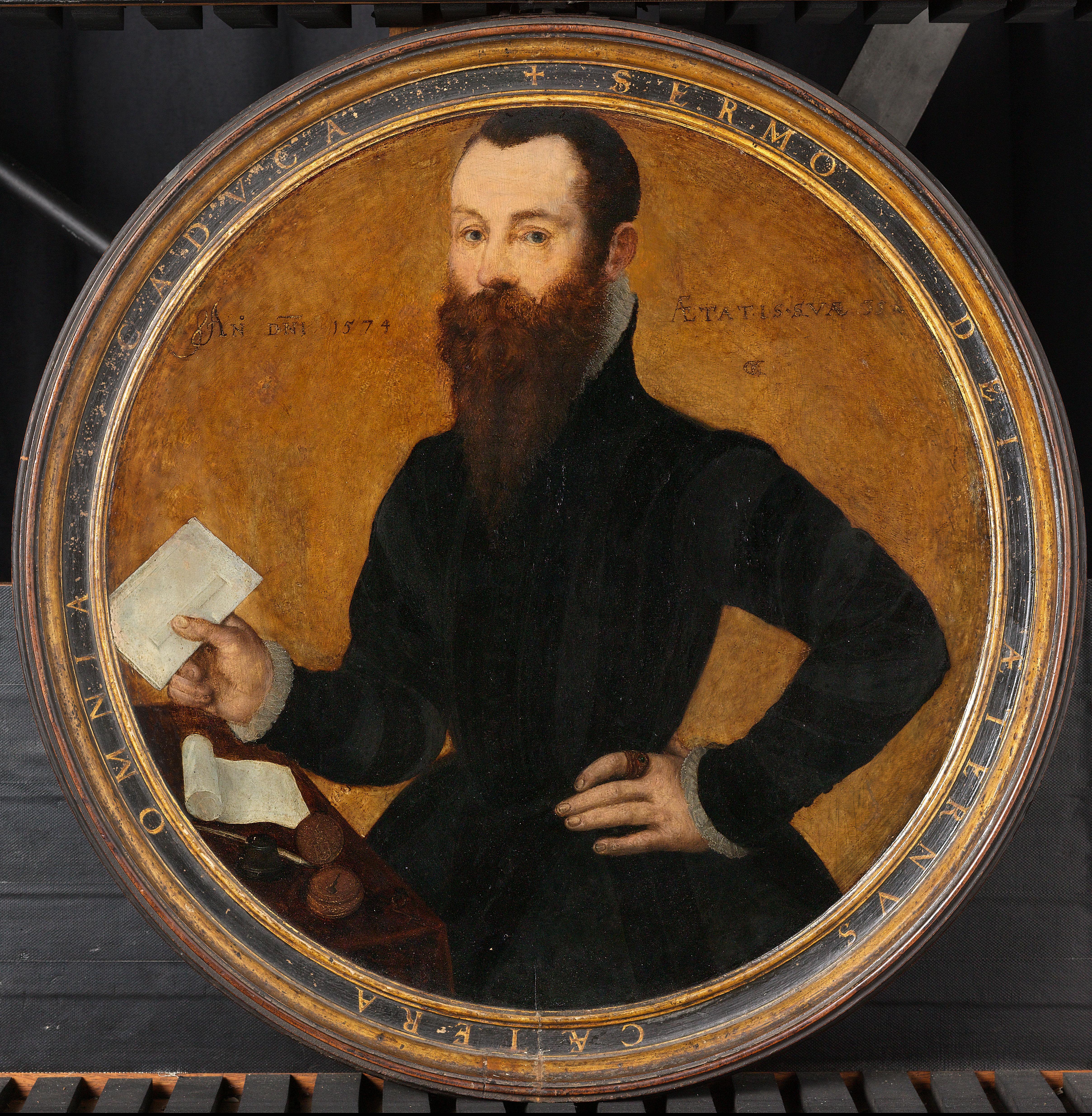 Portrait of Adam Wachendorff, with a Putto Blowing Bubbles