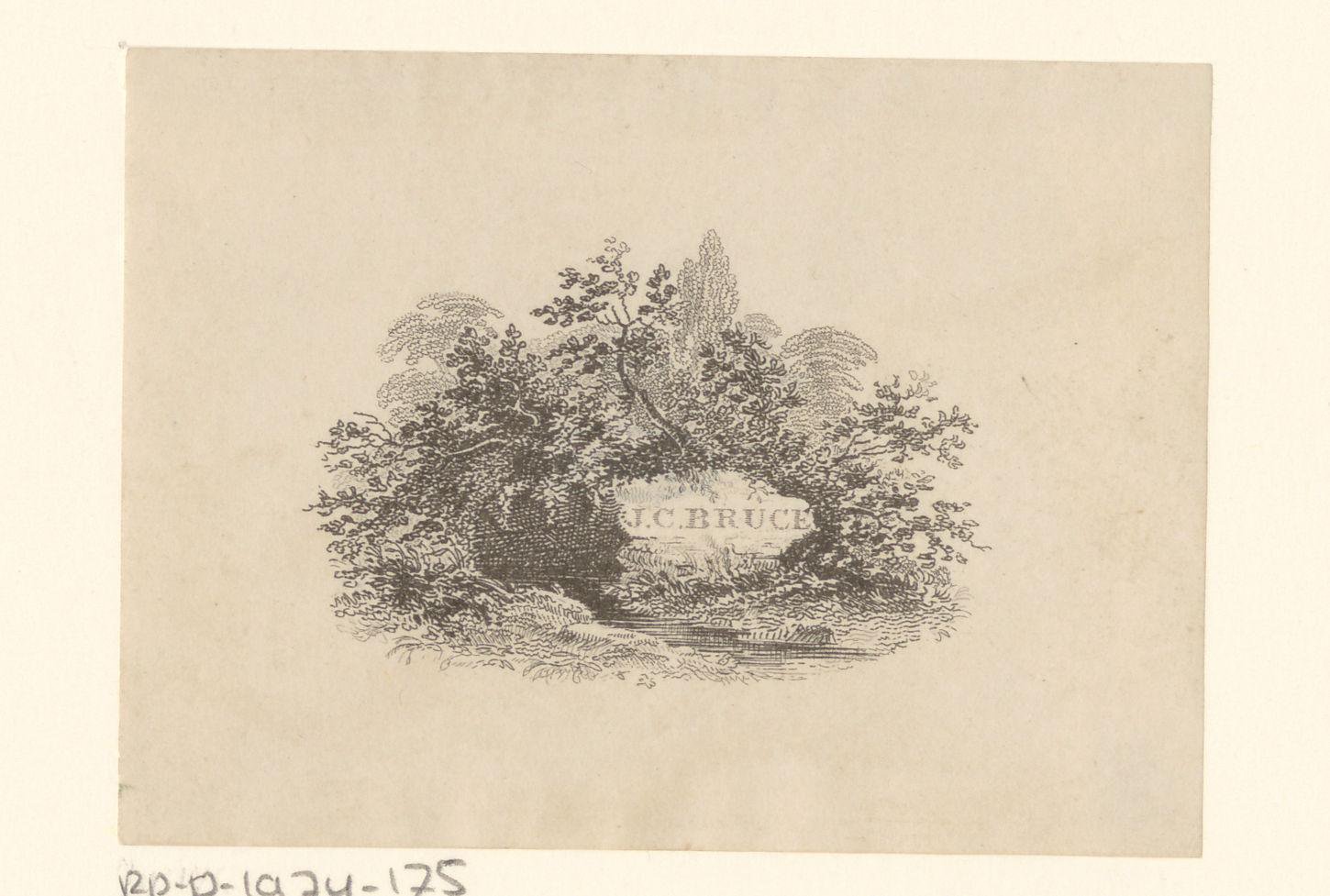 Ex libris van J.C. Bruce