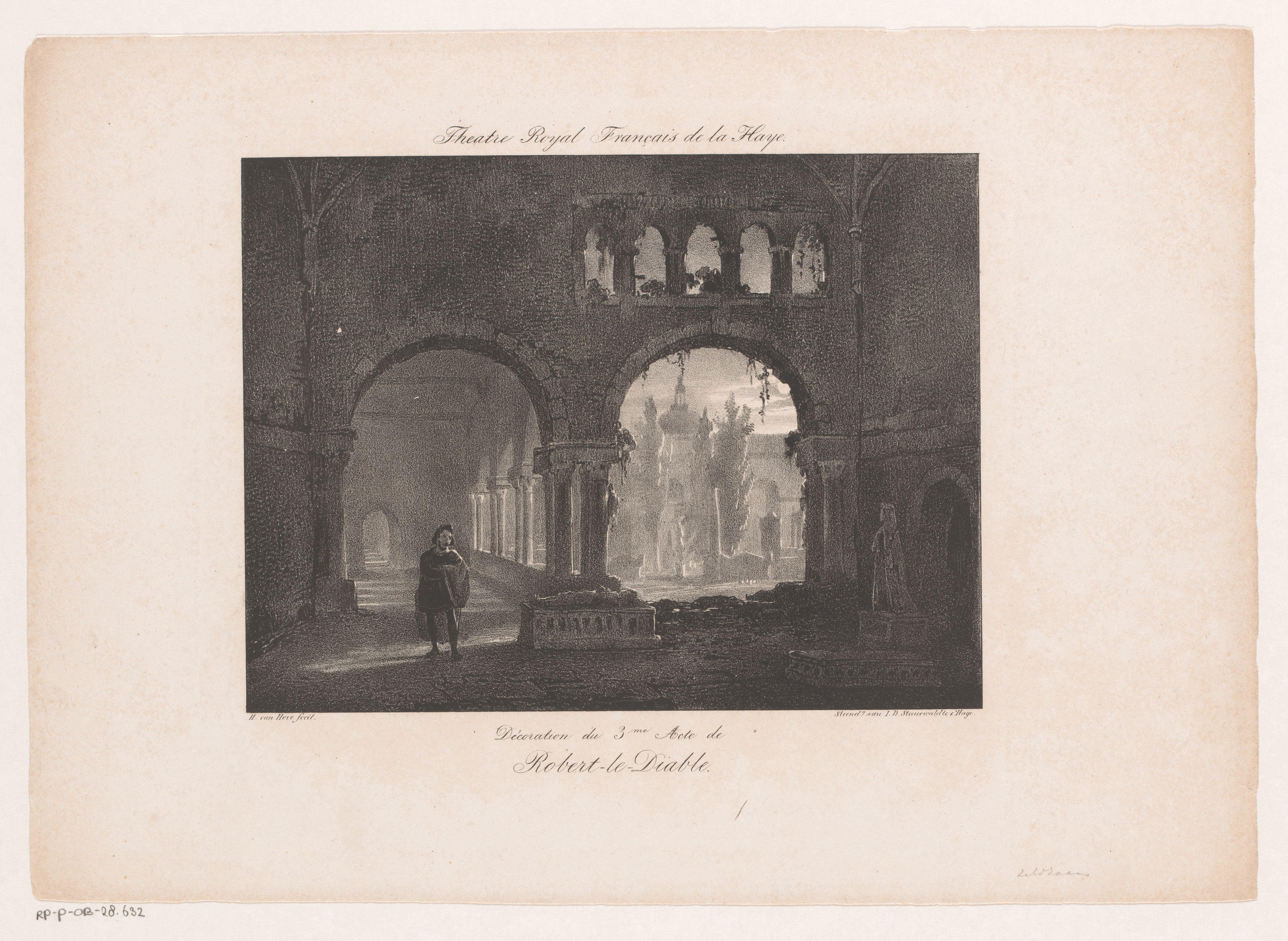 Decorstuk voor de opera Robert le diable