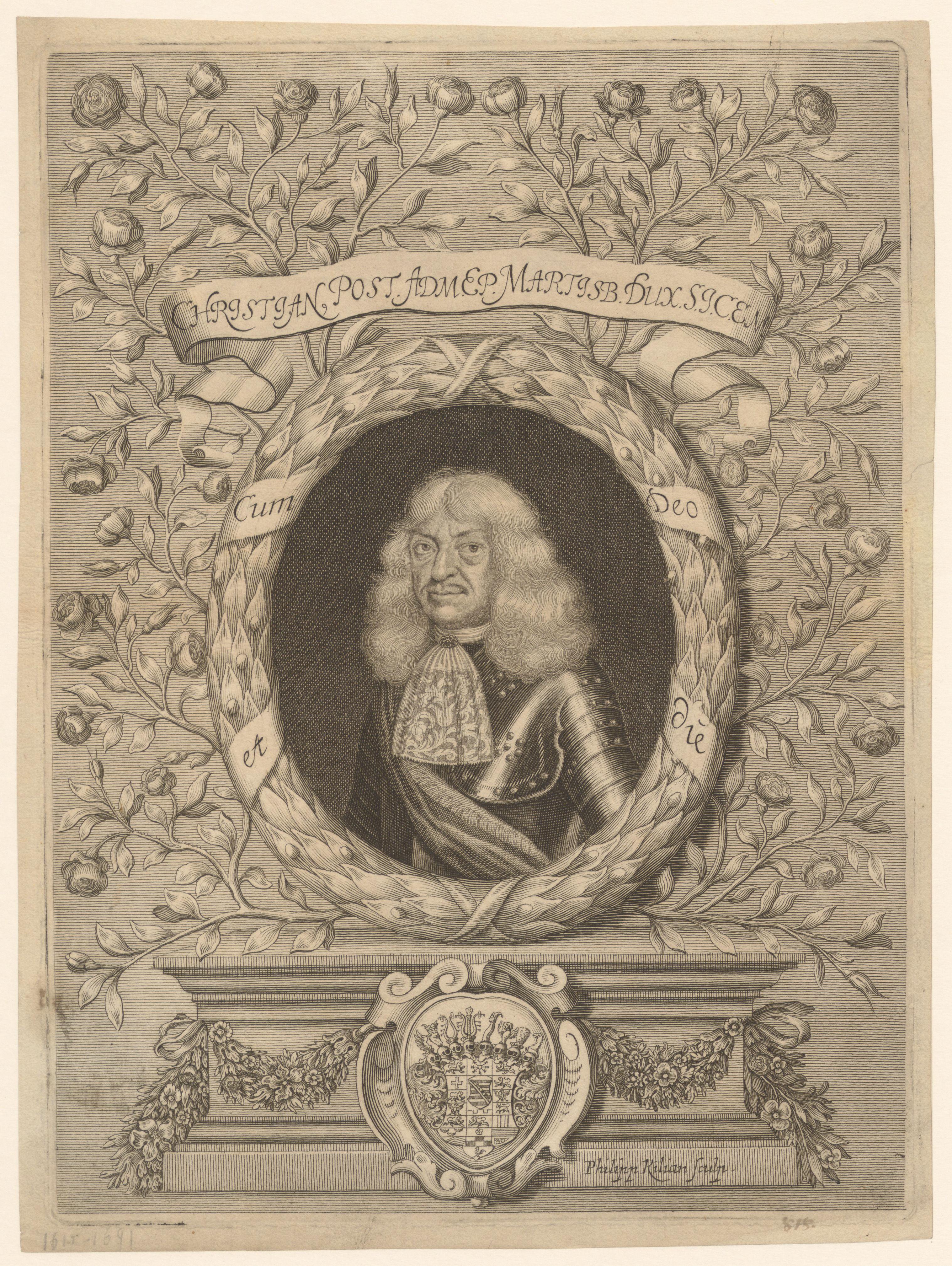 Portret van Christian van Saksen